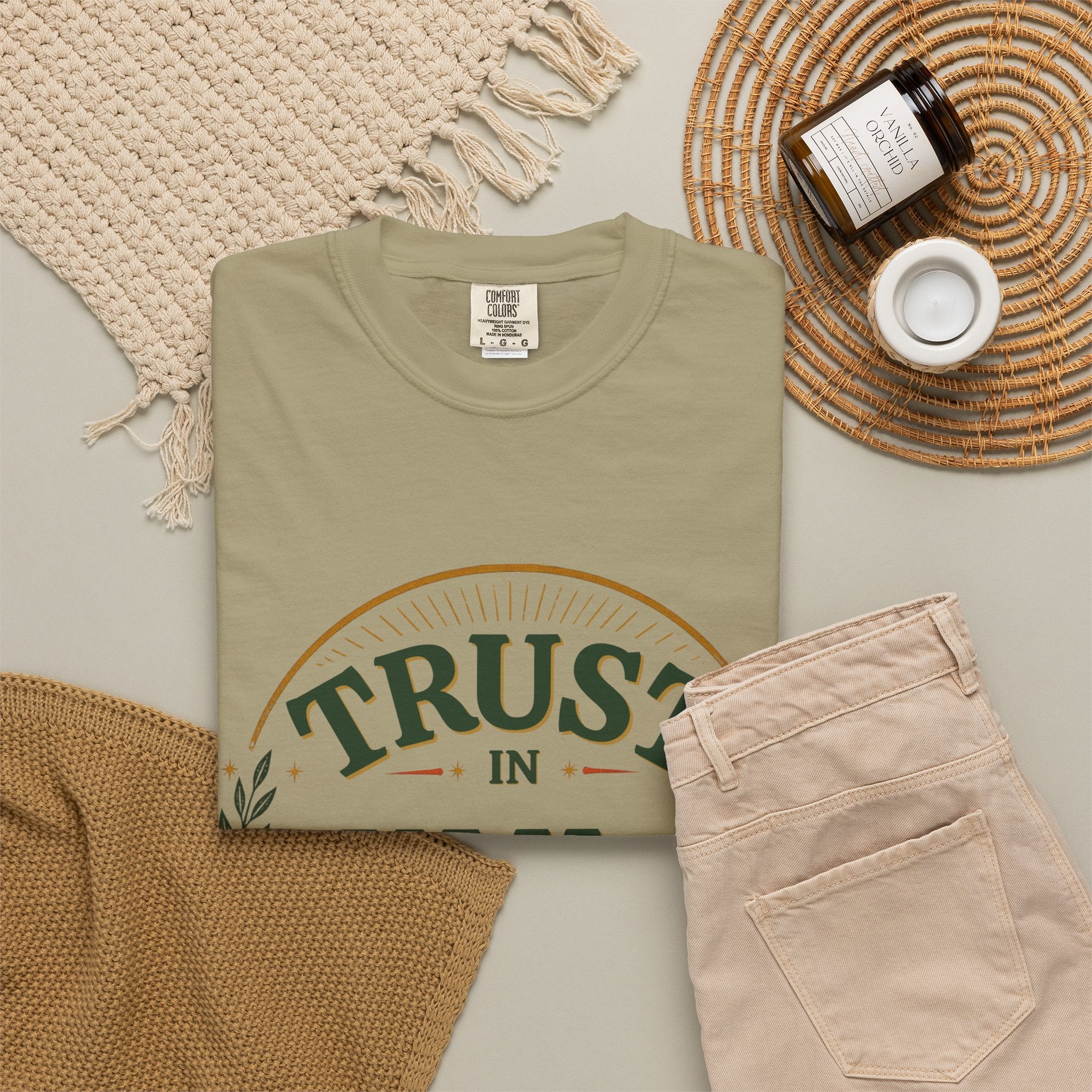 Trust in Yah T-Shirt — "Trust in Yah with All Your Heart" Christian Faith Tee