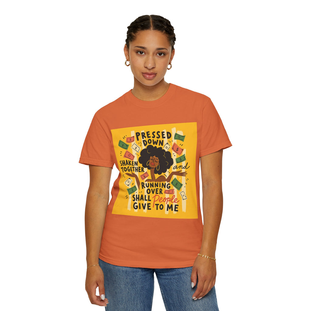 Pressed Down & Running Over T-Shirt — Inspirational Faith Graphic Tee
