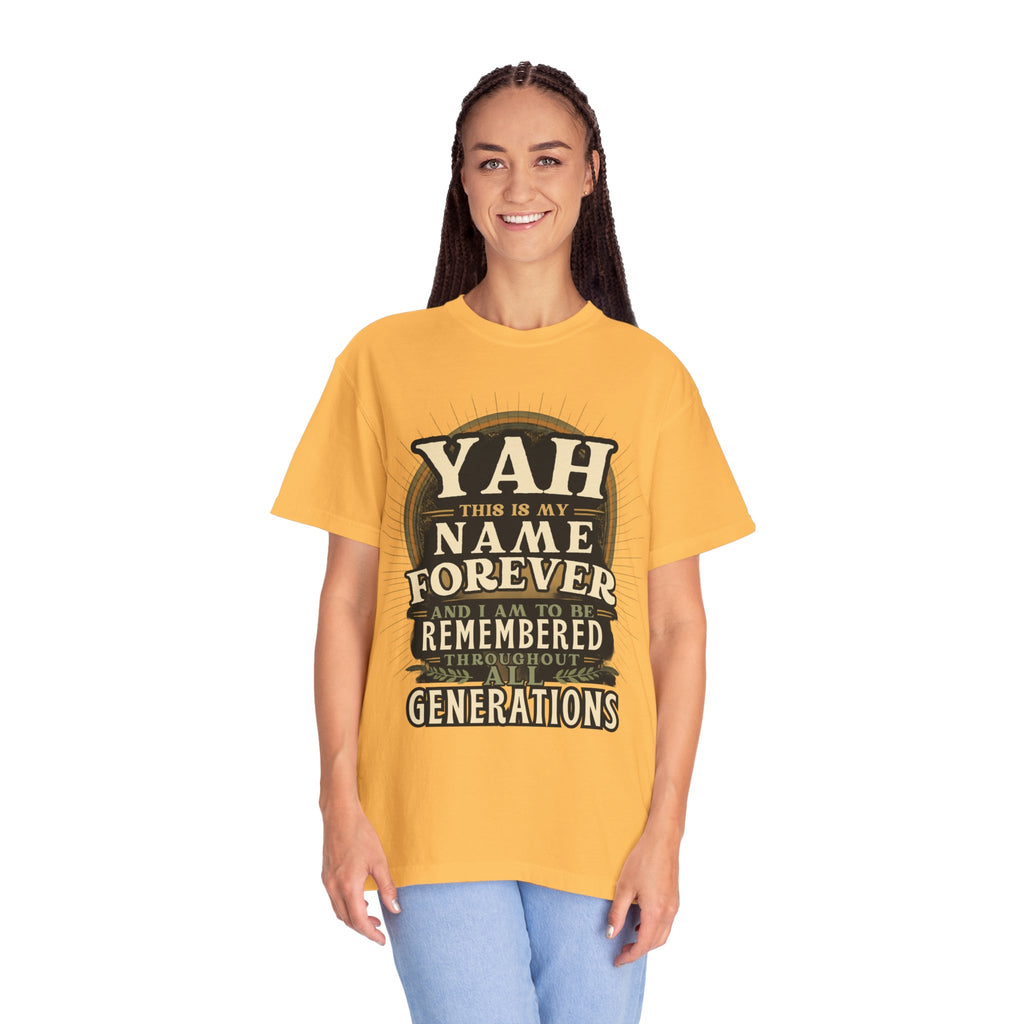 Yah Name Forever T‑Shirt — "This Is My Name Forever" Memorial Typography Tee