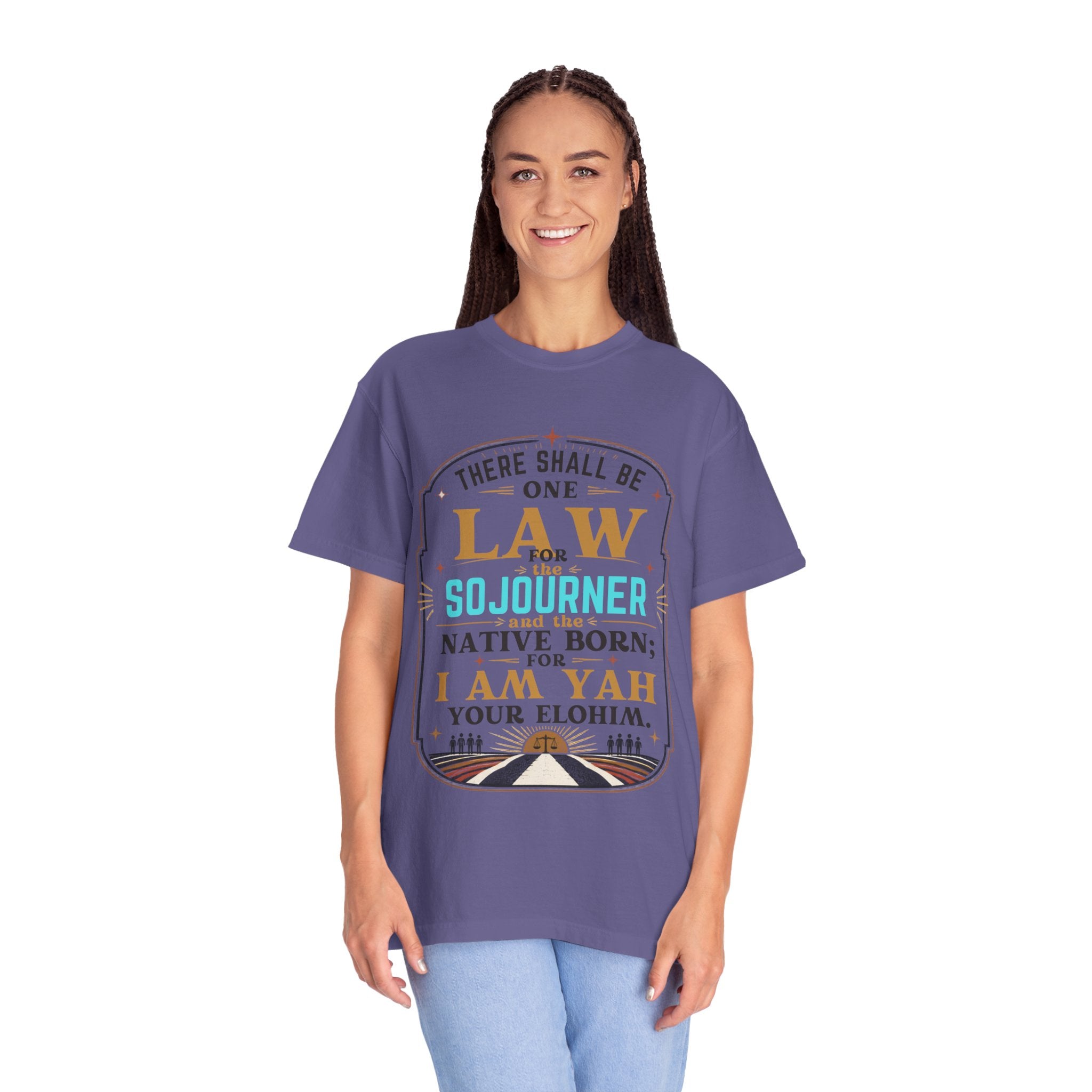 Sojourner Faith T-Shirt — "There Shall Be One Law" Inspirational Religious Tee