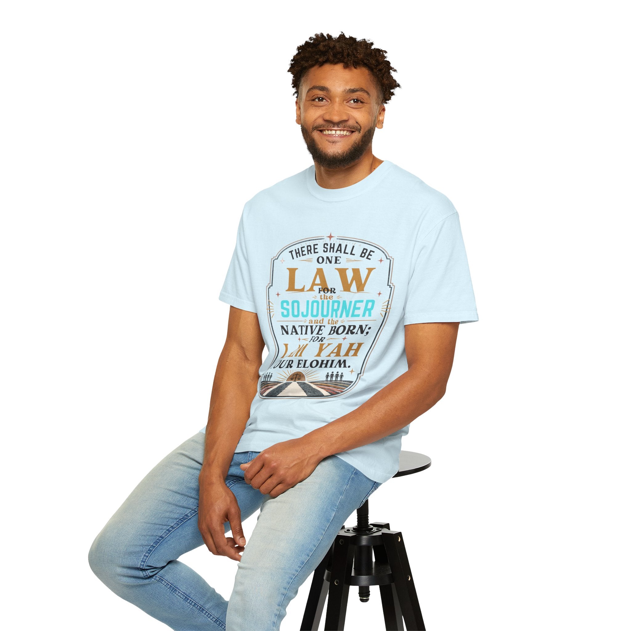 Sojourner Faith T-Shirt — "There Shall Be One Law" Inspirational Religious Tee