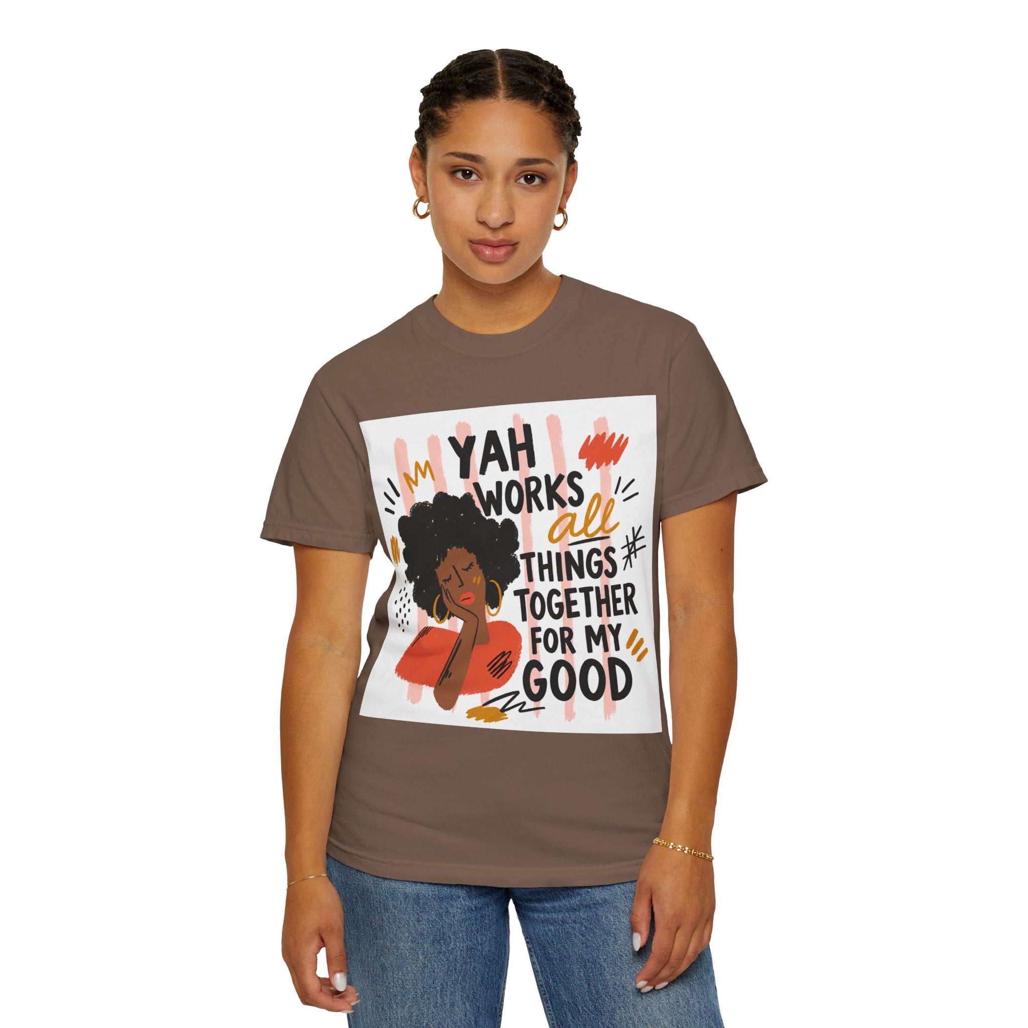 Inspirational Tee — “Yah Works All Things Together for My Good” Graphic T-Shirt