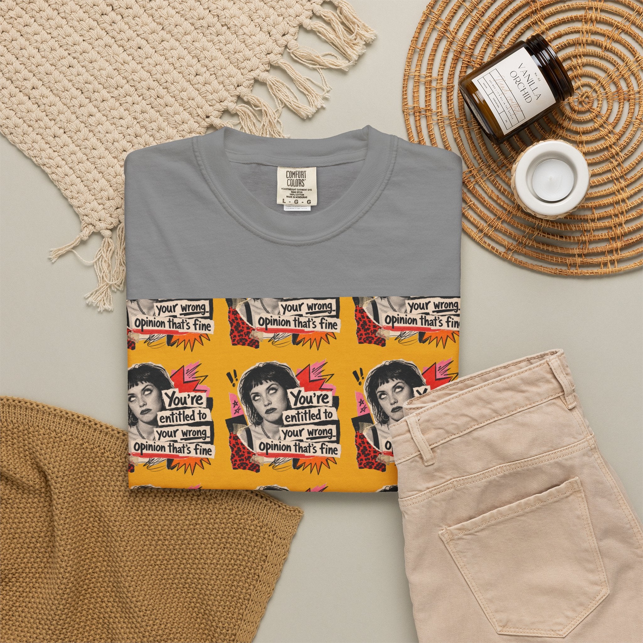 Retro Pop Art Portrait T-Shirt — You’re Entitled to your Wrong Opinion Graphic Tee
