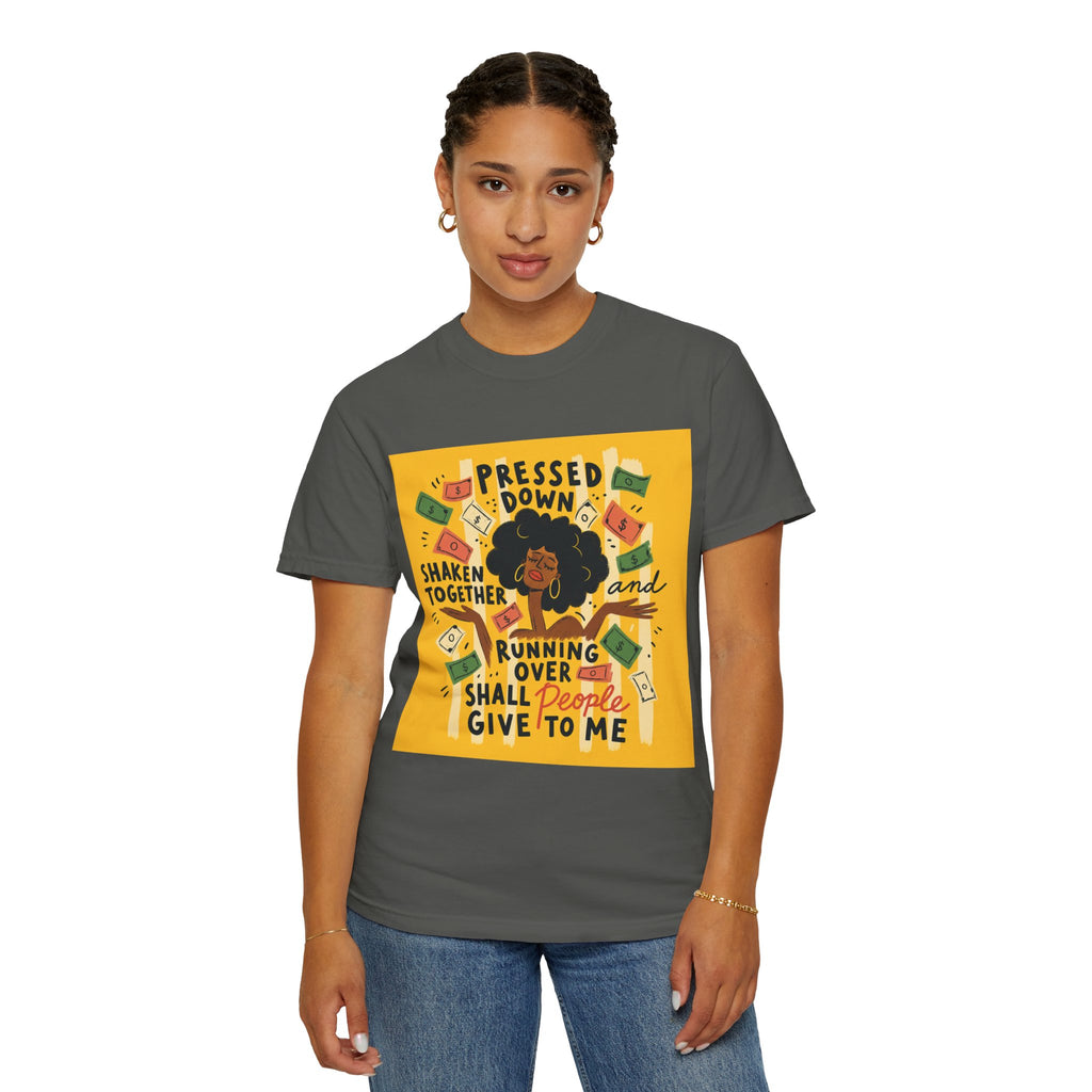 Pressed Down & Running Over T-Shirt — Inspirational Faith Graphic Tee