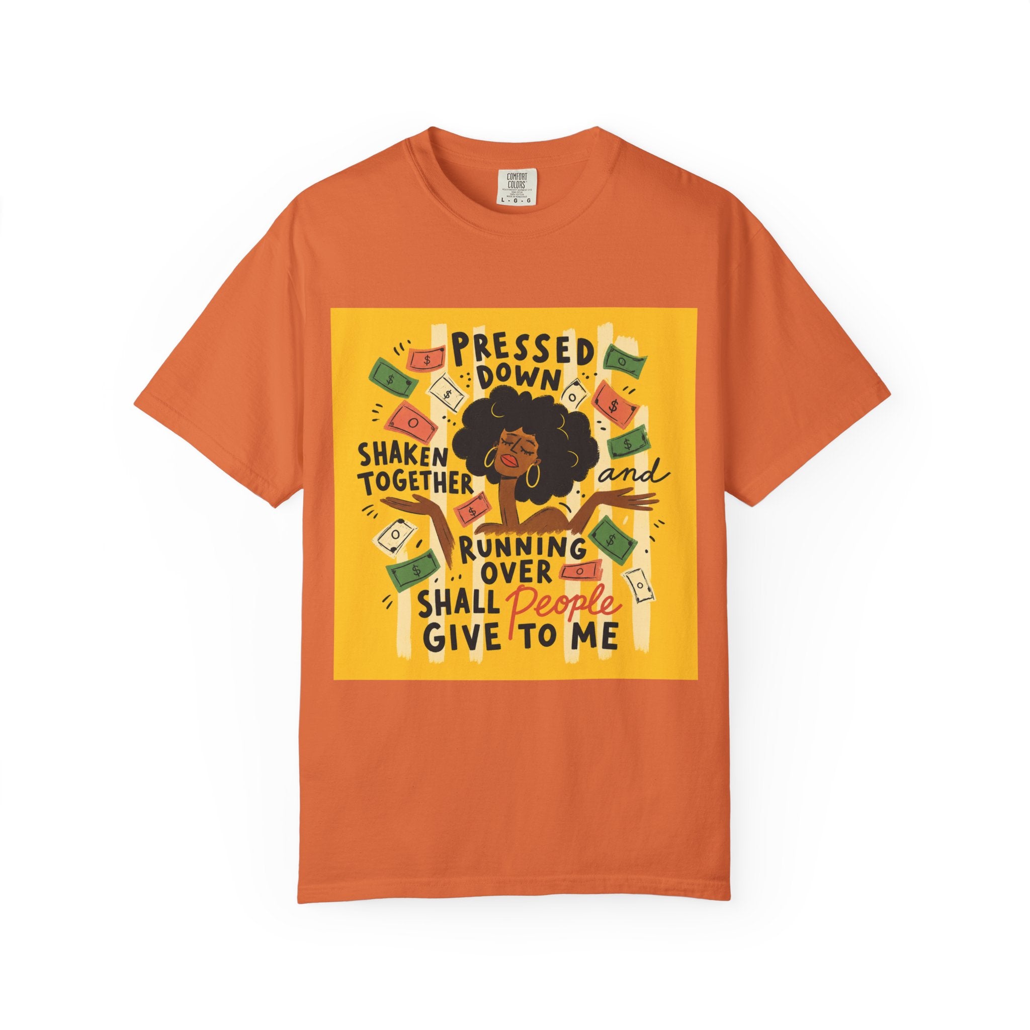 Pressed Down & Running Over T-Shirt — Inspirational Faith Graphic Tee