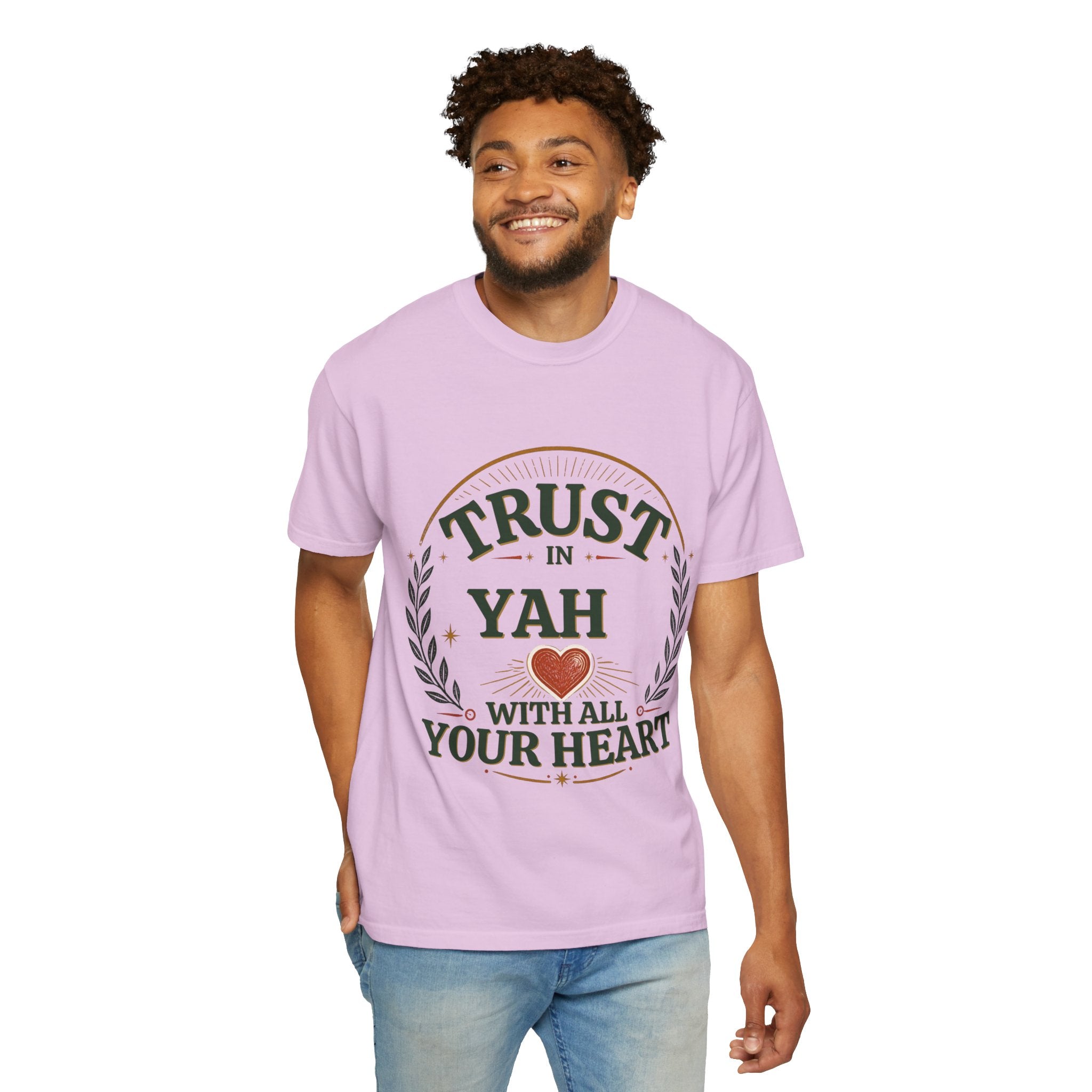 Trust in Yah T-Shirt — "Trust in Yah with All Your Heart" Christian Faith Tee