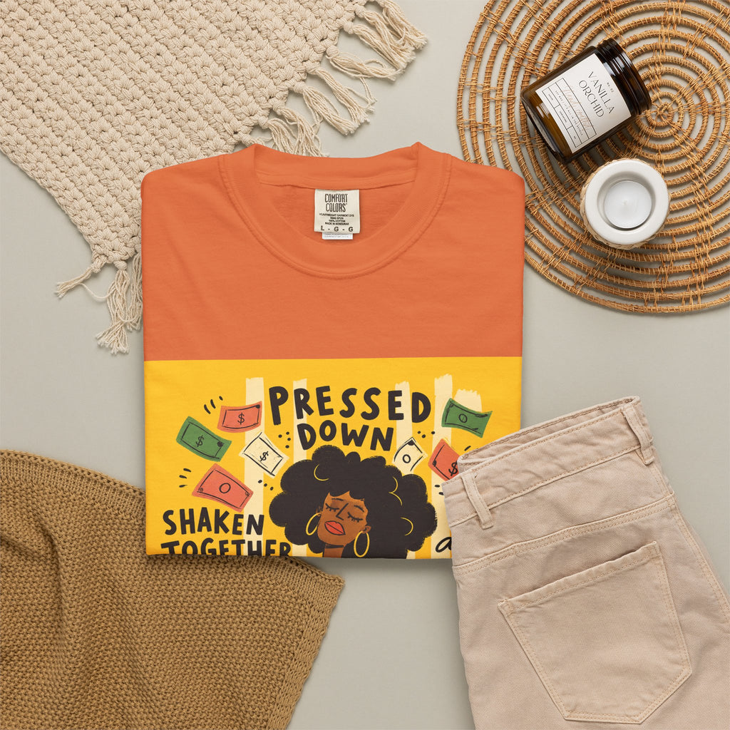Pressed Down & Running Over T-Shirt — Inspirational Faith Graphic Tee