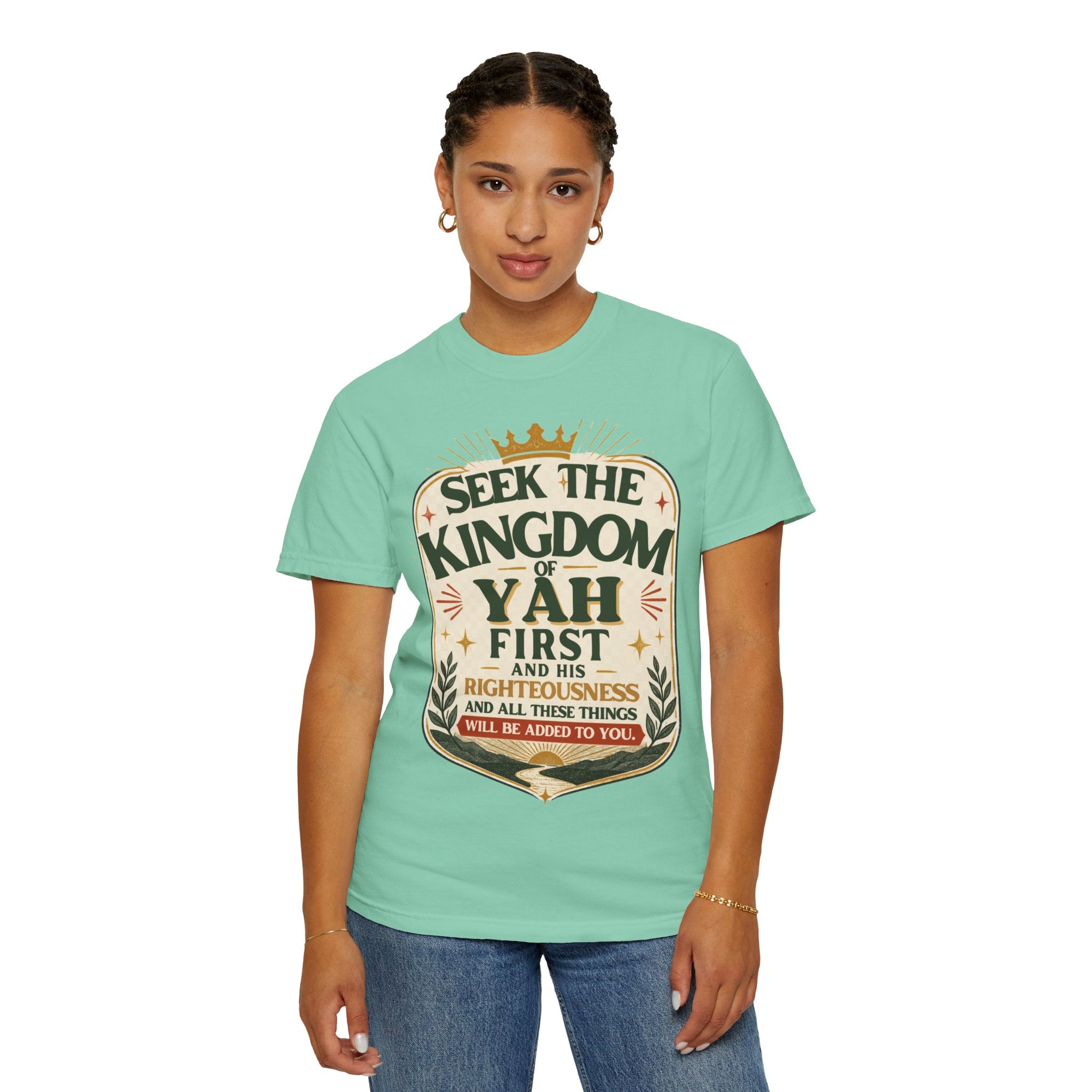 Seek the Kingdom of Yah T-Shirt — Inspirational Faith Graphic Tee