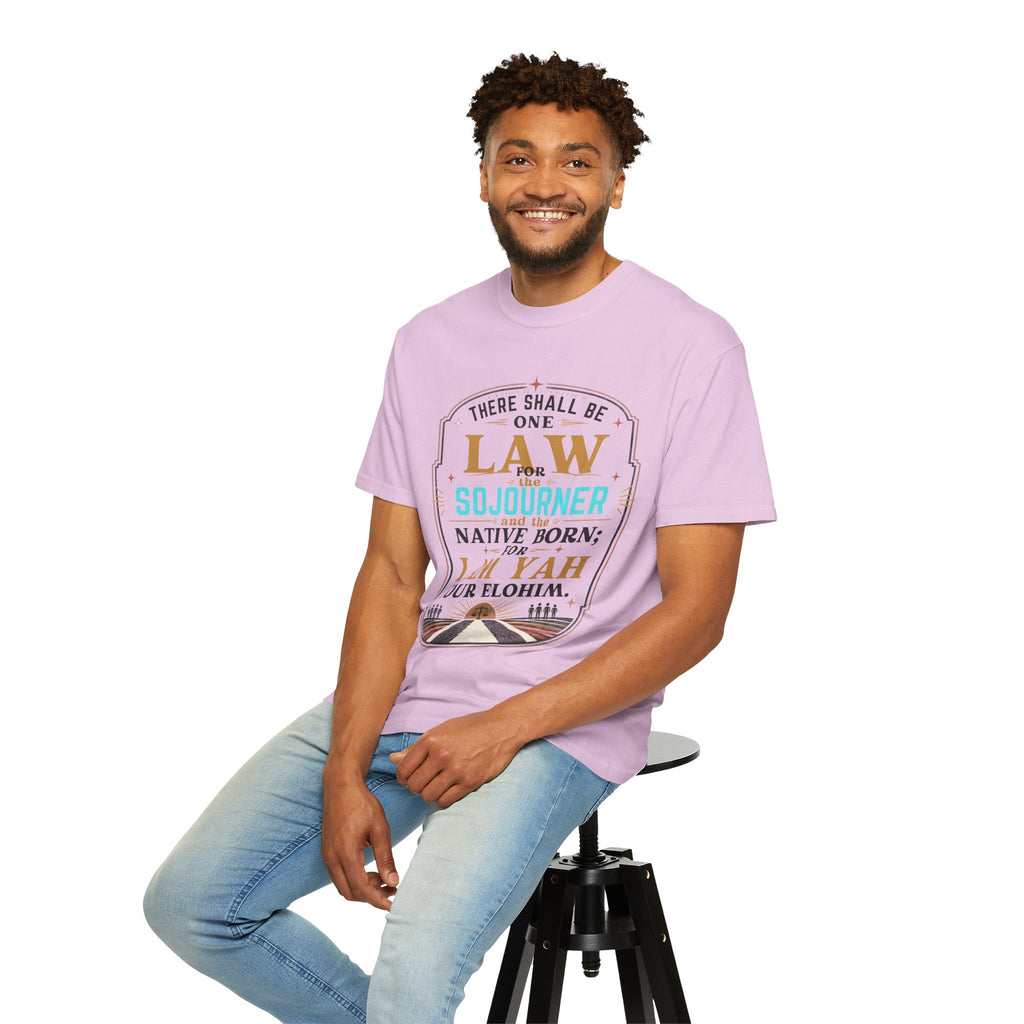 Sojourner Faith T-Shirt — "There Shall Be One Law" Inspirational Religious Tee