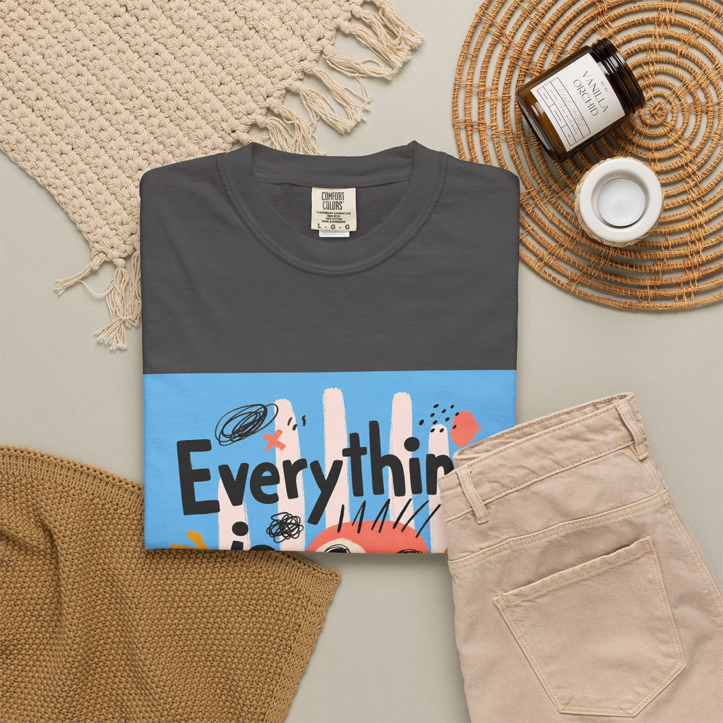 Everything Is Fine T-Shirt — Colorful Retro Cartoon Graphic Tee