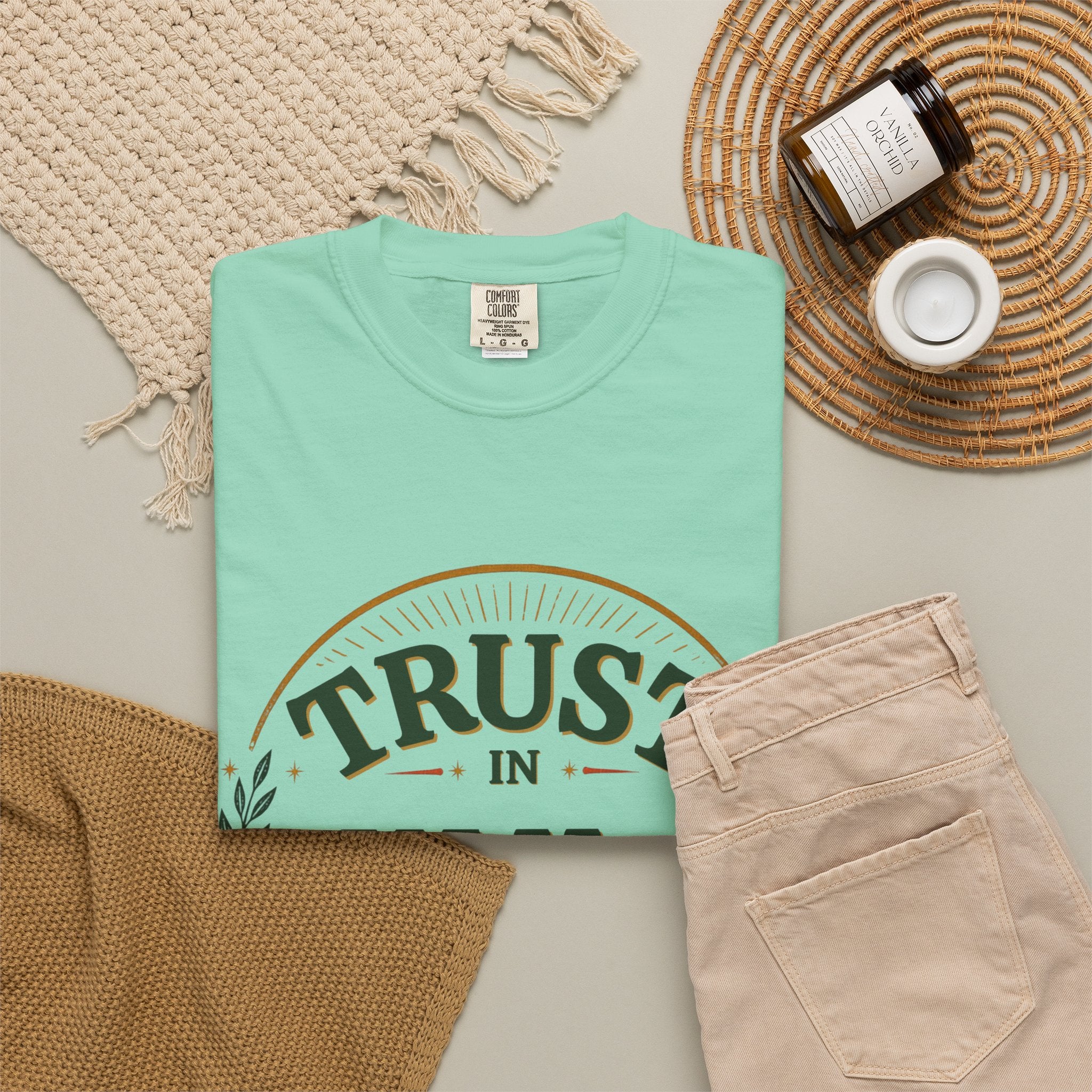 Trust in Yah T-Shirt — "Trust in Yah with All Your Heart" Christian Faith Tee