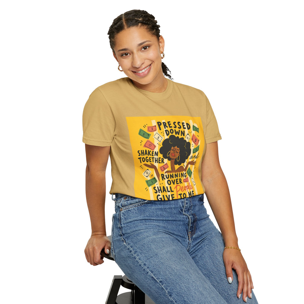 Pressed Down & Running Over T-Shirt — Inspirational Faith Graphic Tee