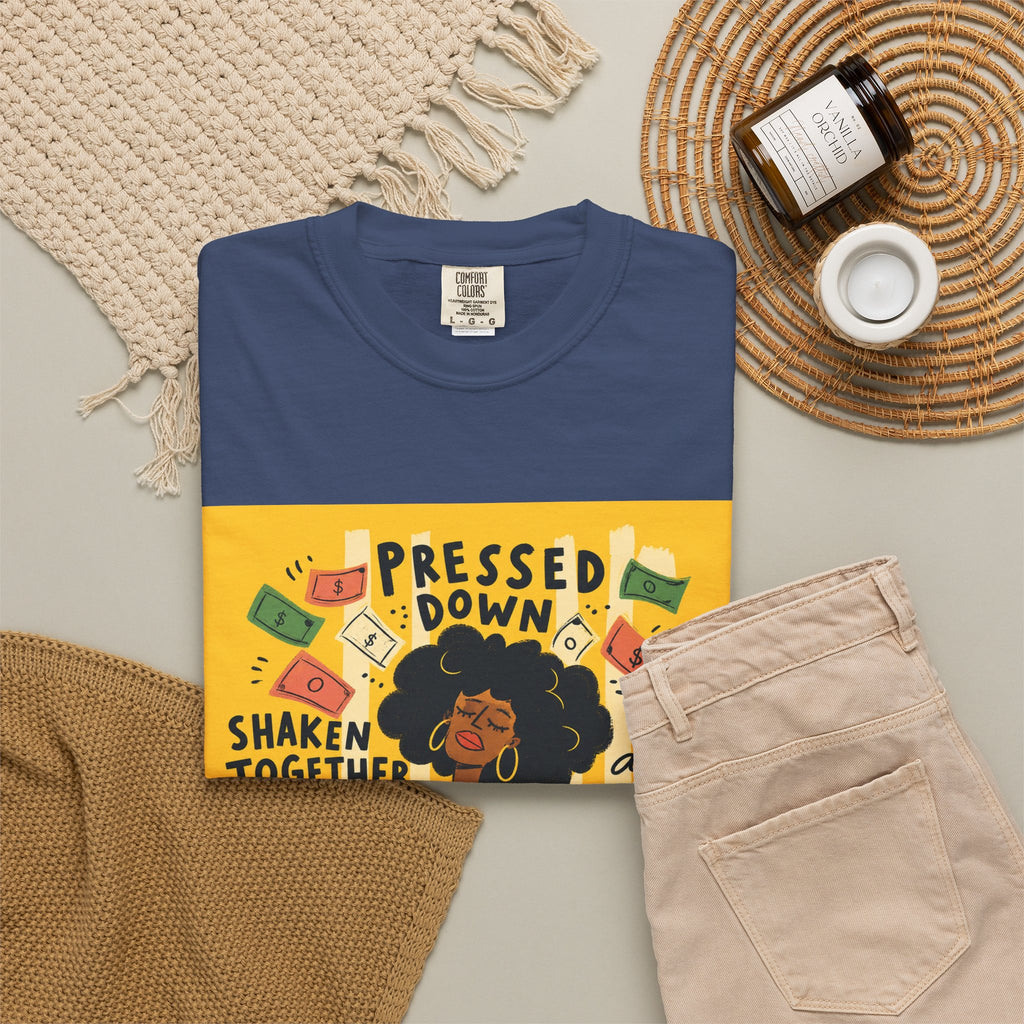 Pressed Down & Running Over T-Shirt — Inspirational Faith Graphic Tee