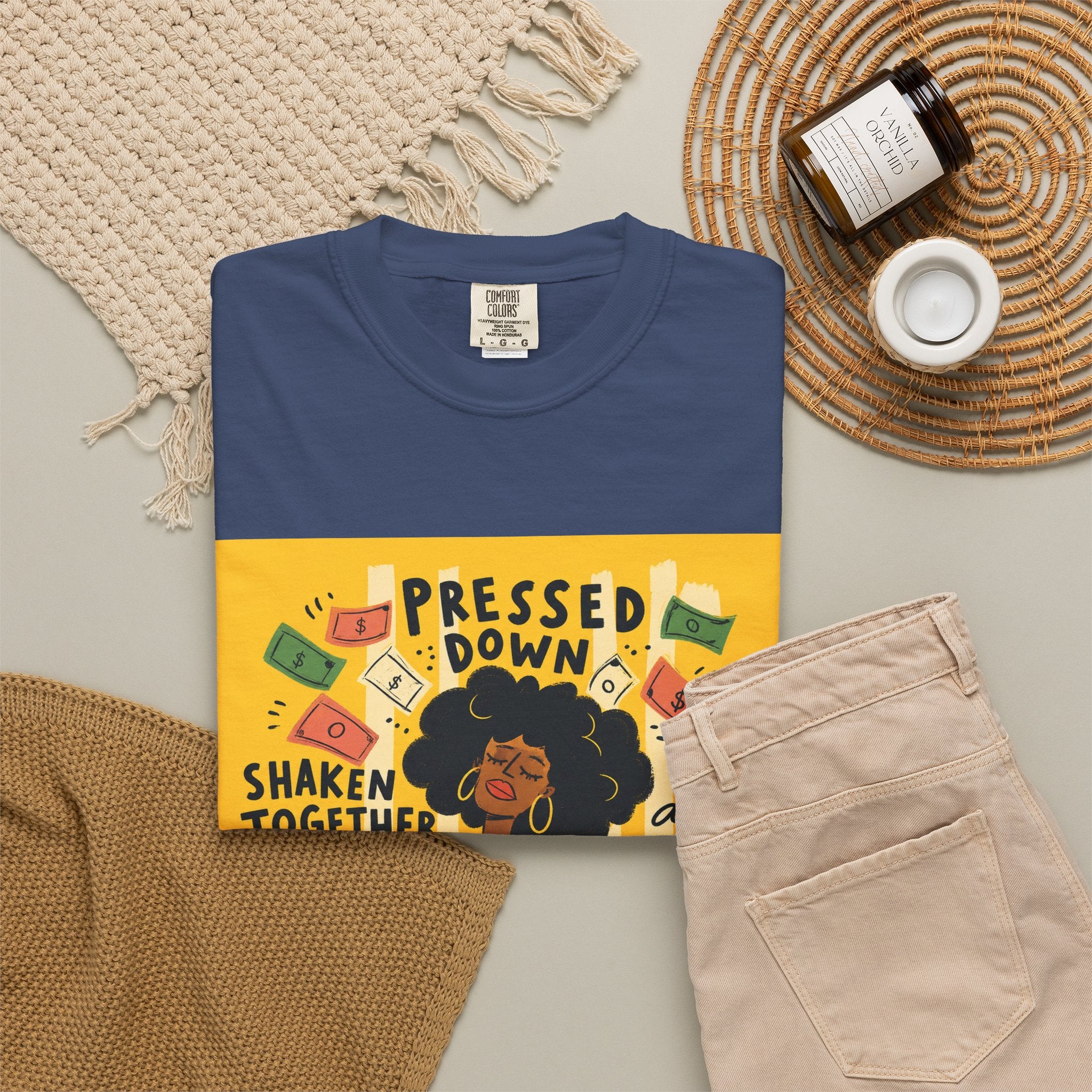 Pressed Down & Running Over T-Shirt — Inspirational Faith Graphic Tee