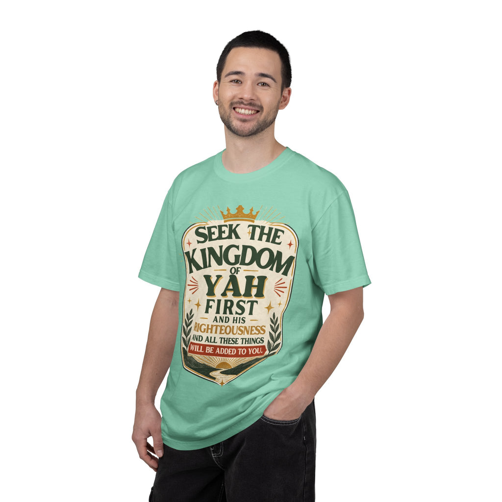 Seek the Kingdom of Yah T-Shirt — Inspirational Faith Graphic Tee