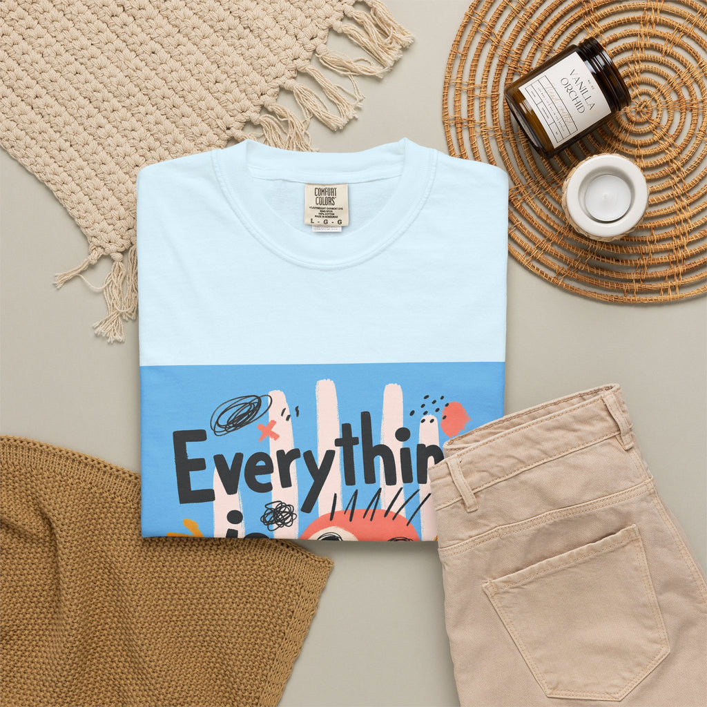 Everything Is Fine T-Shirt — Colorful Retro Cartoon Graphic Tee