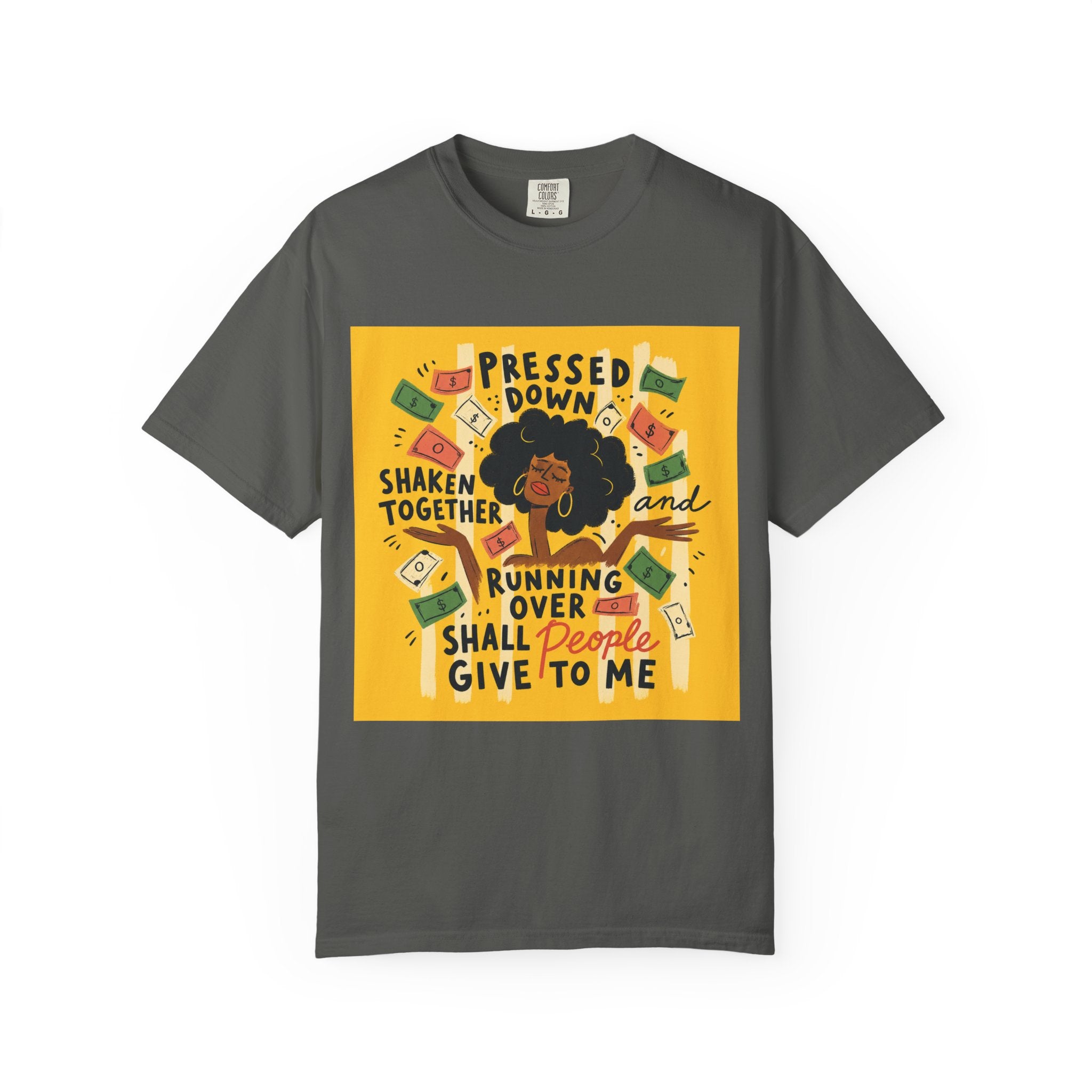 Pressed Down & Running Over T-Shirt — Inspirational Faith Graphic Tee