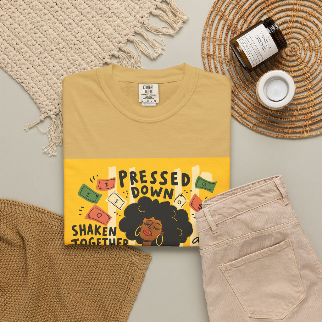 Pressed Down & Running Over T-Shirt — Inspirational Faith Graphic Tee