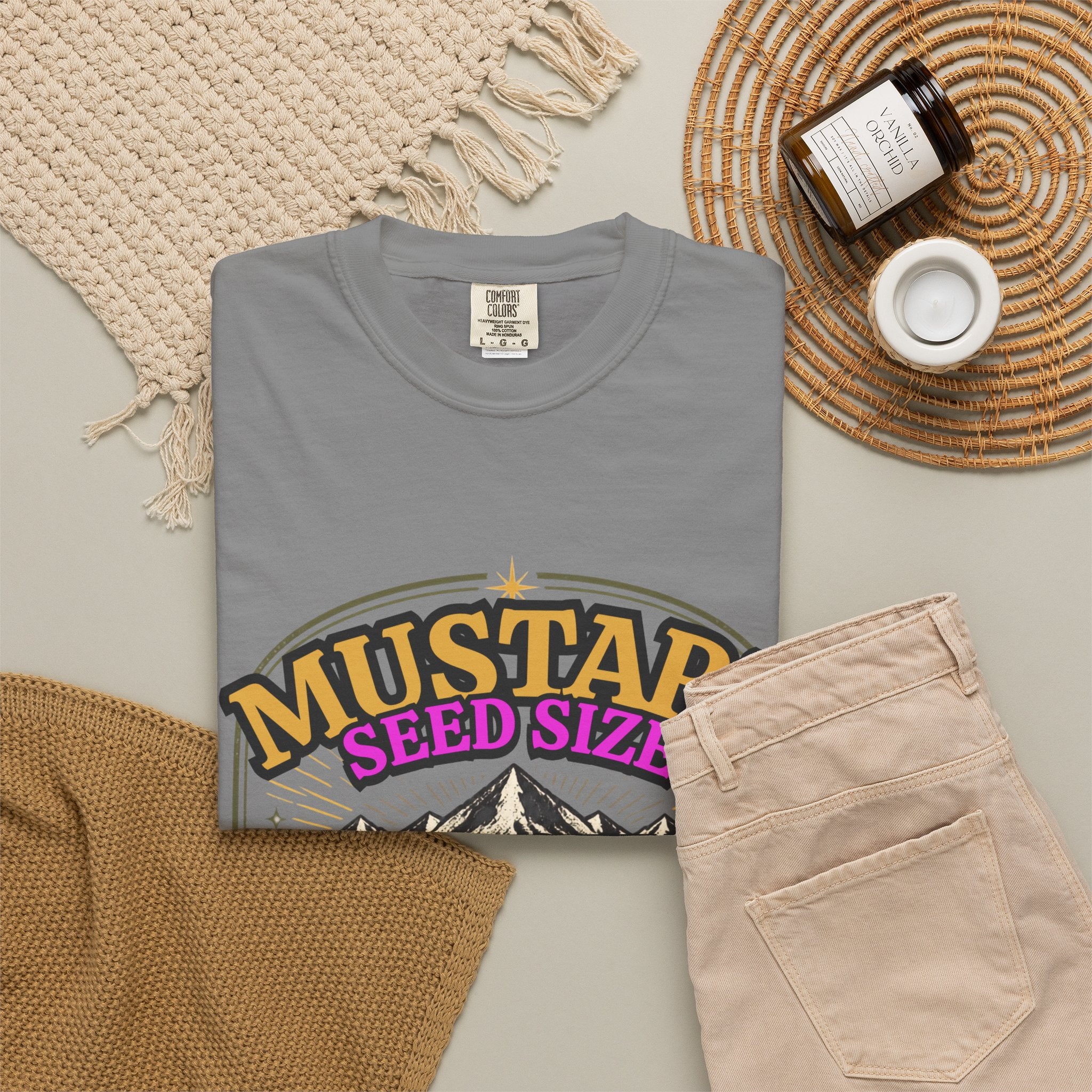 Faith Moves Mountains T-Shirt — Mustard Seed Size Inspirational Christian Tee