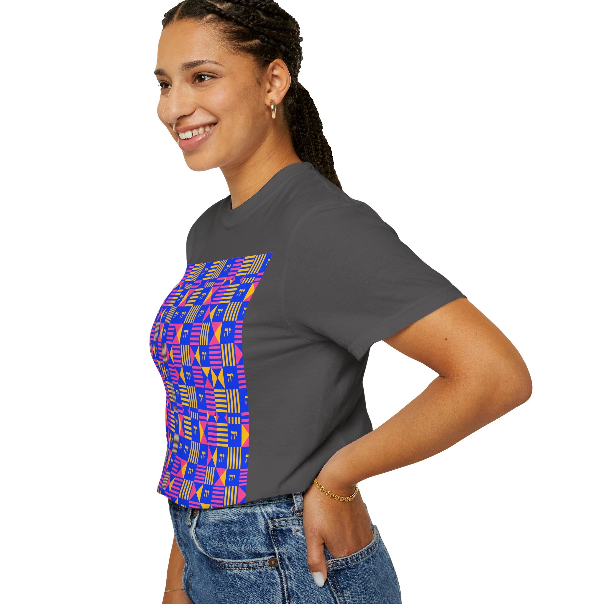 Digrammaton Kente-Inspired Pattern T-Shirt