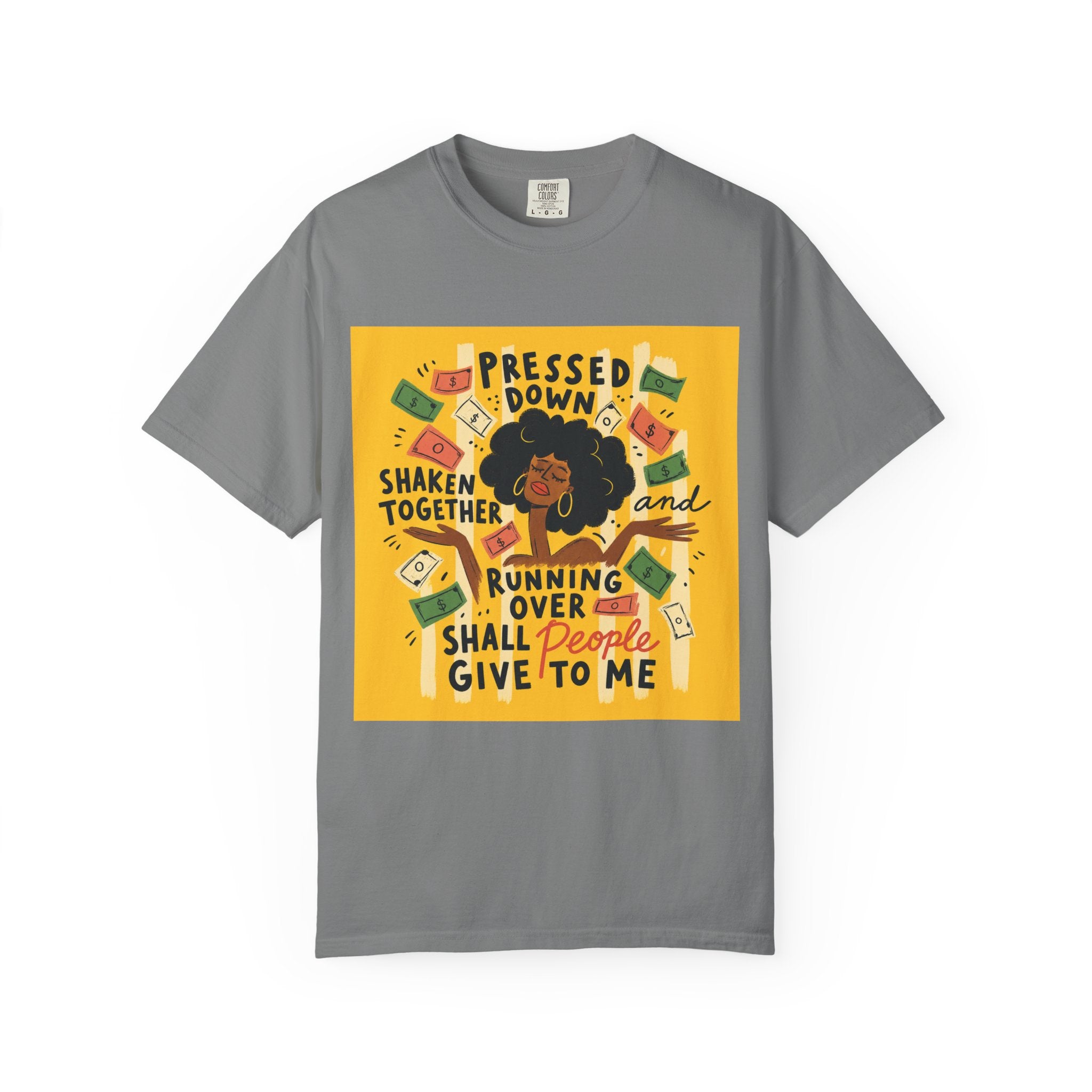 Pressed Down & Running Over T-Shirt — Inspirational Faith Graphic Tee