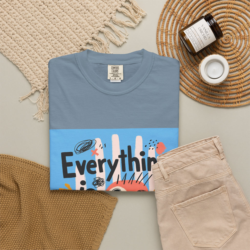 Everything Is Fine T-Shirt — Colorful Retro Cartoon Graphic Tee