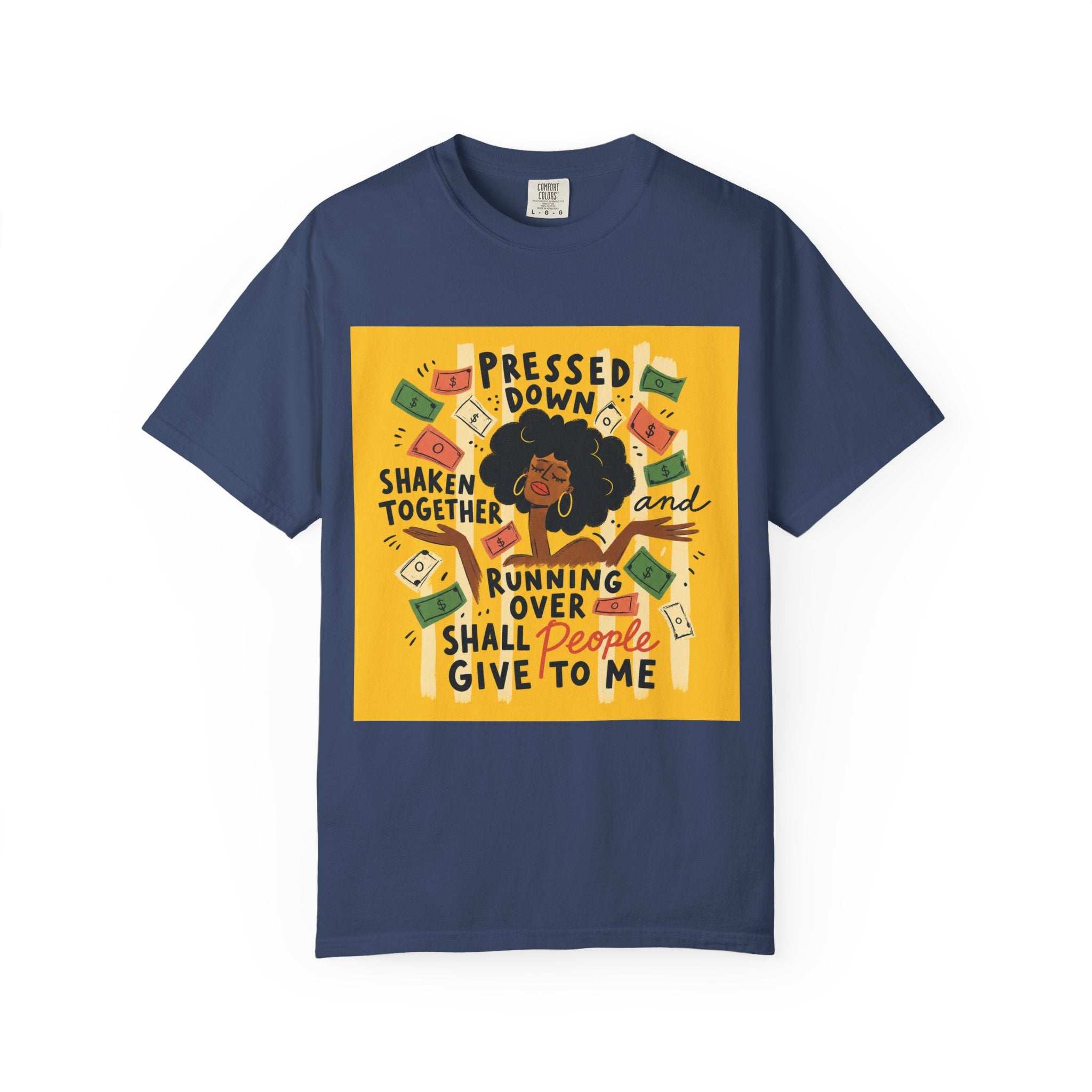 Pressed Down & Running Over T-Shirt — Inspirational Faith Graphic Tee