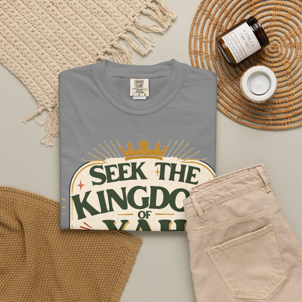 Seek the Kingdom of Yah T-Shirt — Inspirational Faith Graphic Tee