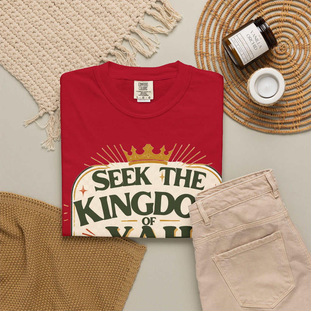 Seek the Kingdom of Yah T-Shirt — Inspirational Faith Graphic Tee