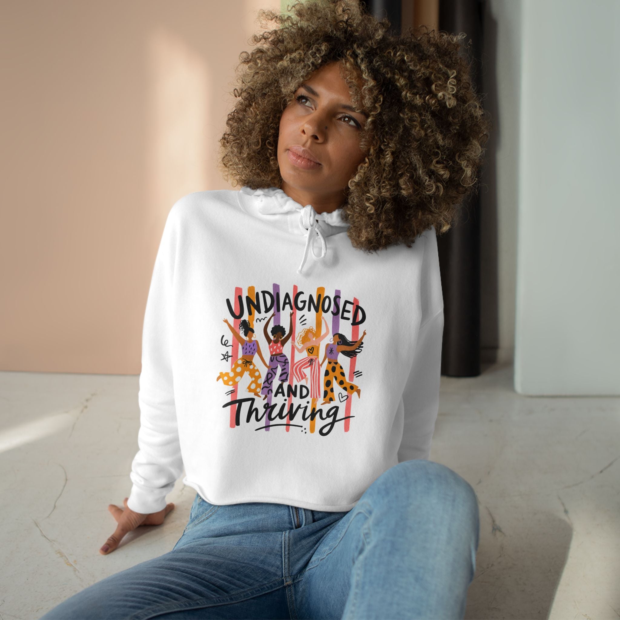 Undiagnosed and Thriving Crop Hoodie