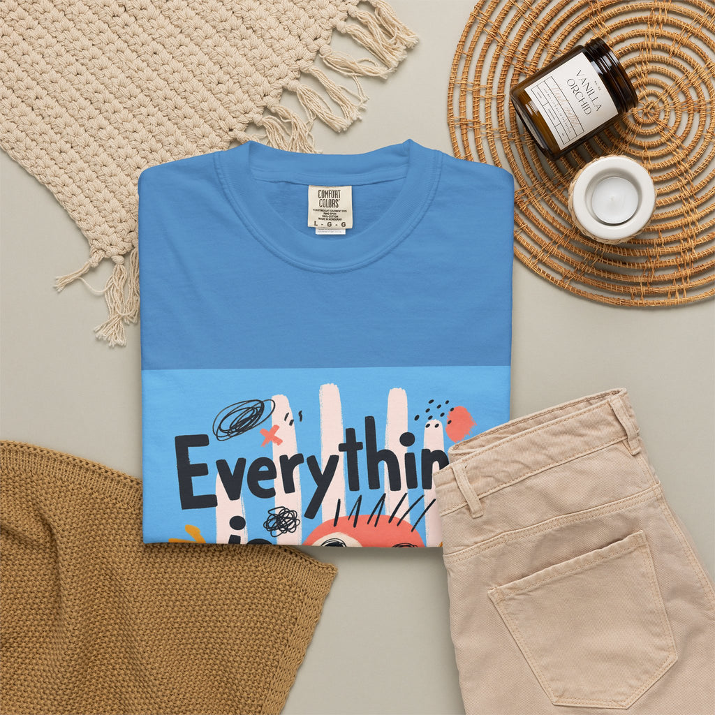 Everything Is Fine T-Shirt — Colorful Retro Cartoon Graphic Tee