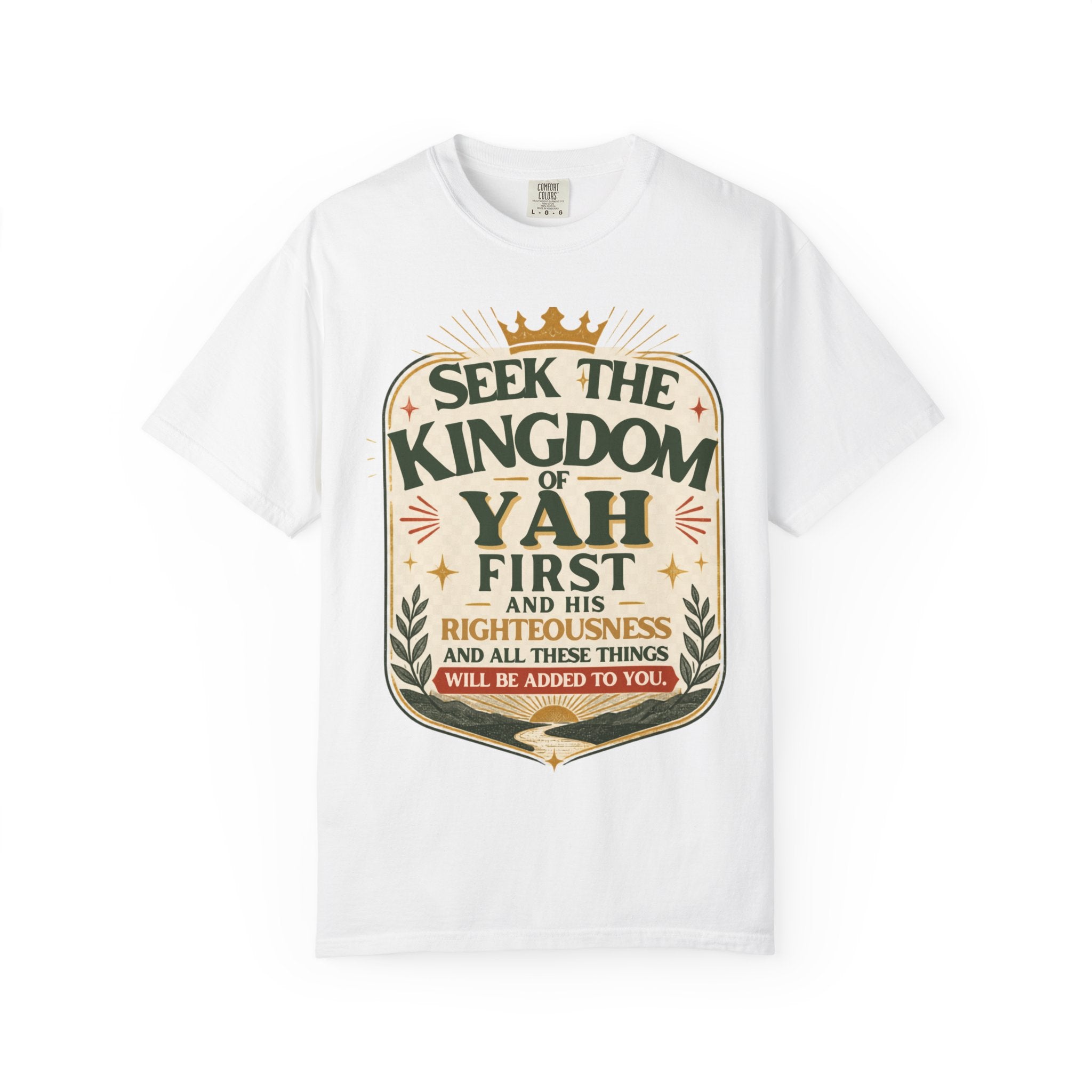 Seek the Kingdom of Yah T-Shirt — Inspirational Faith Graphic Tee