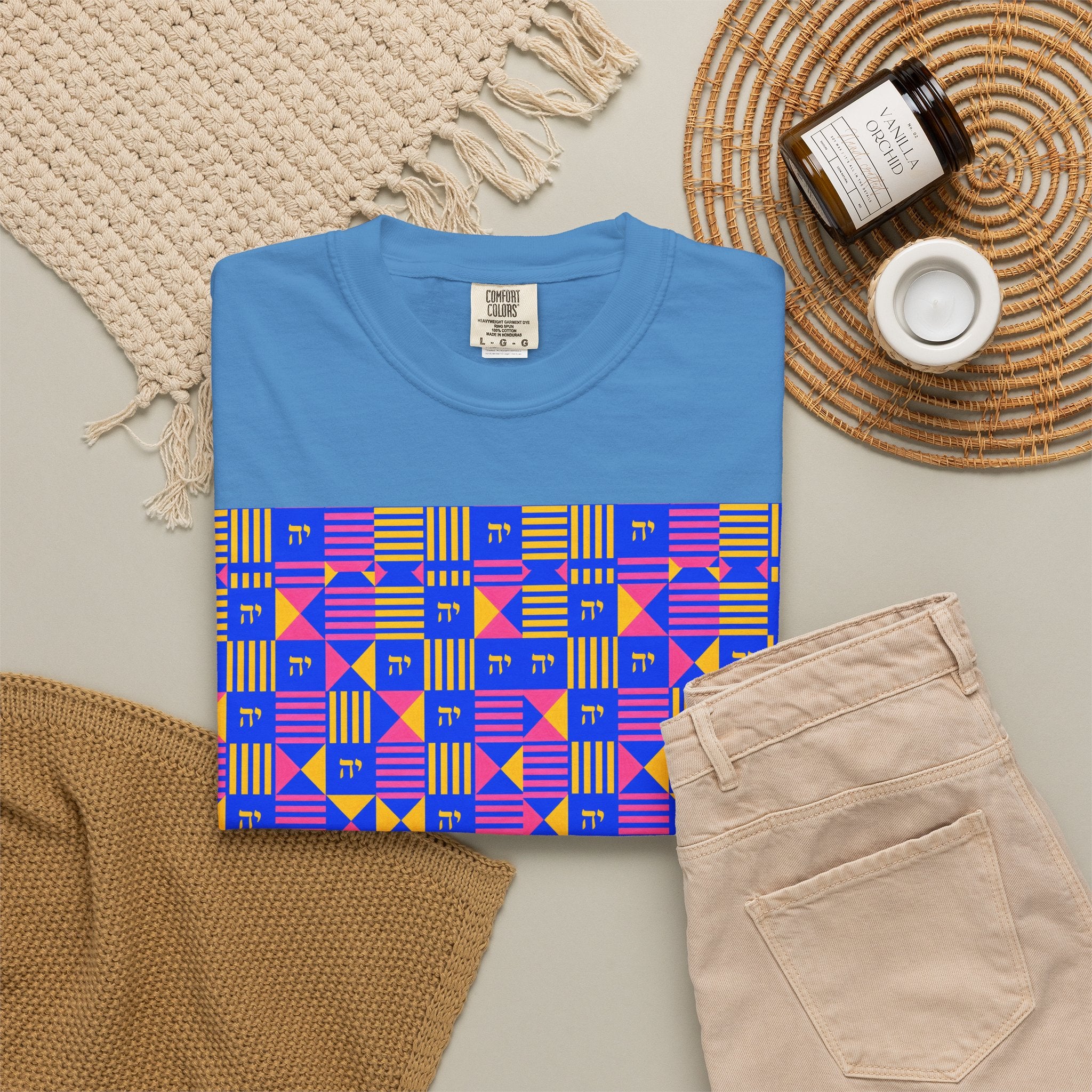 Digrammaton Kente-Inspired Pattern T-Shirt