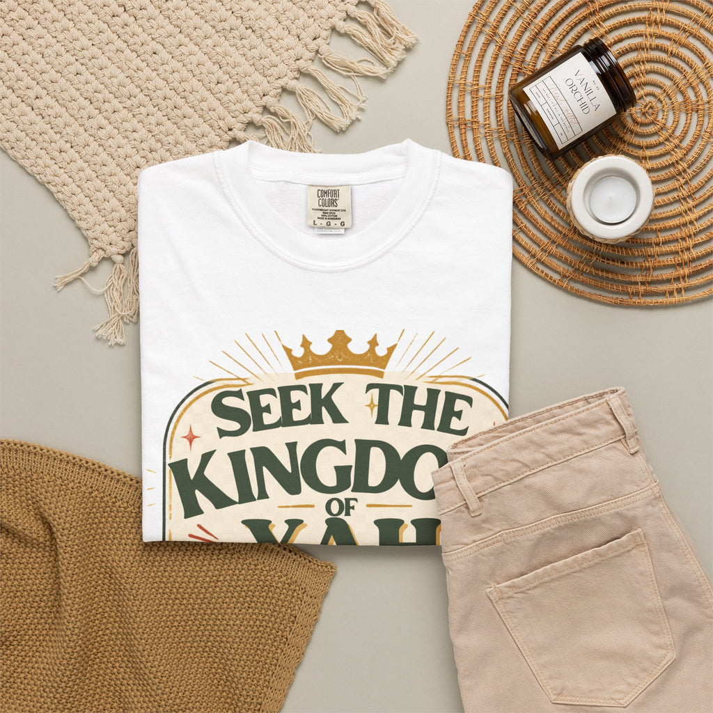 Seek the Kingdom of Yah T-Shirt — Inspirational Faith Graphic Tee
