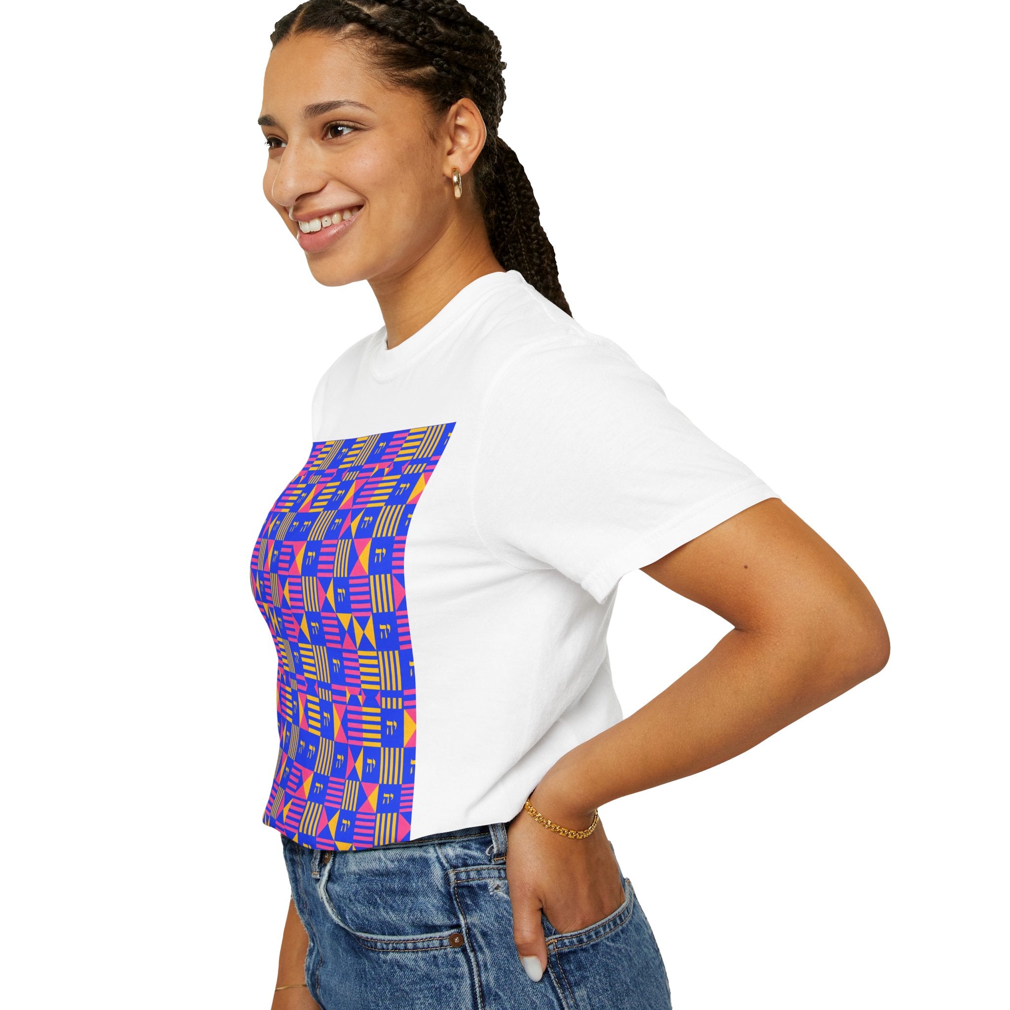 Digrammaton Kente-Inspired Pattern T-Shirt