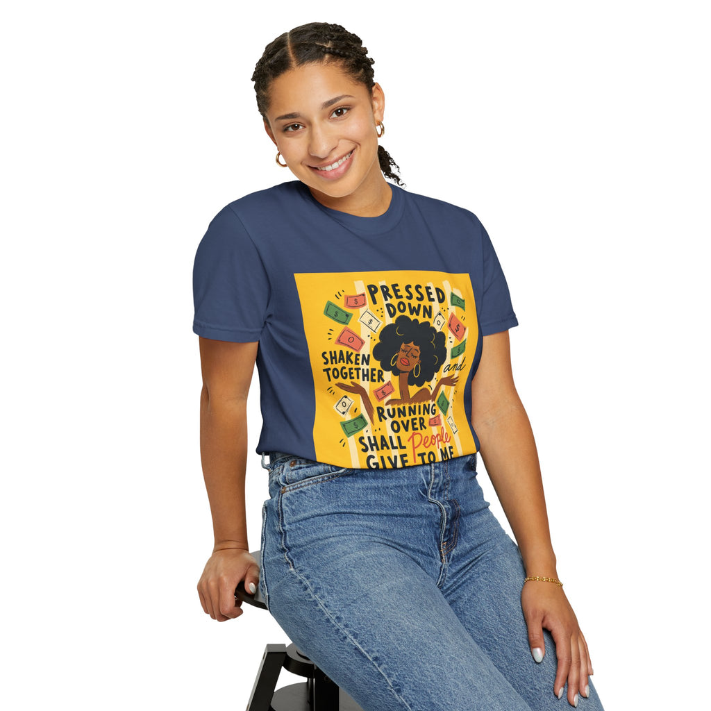 Pressed Down & Running Over T-Shirt — Inspirational Faith Graphic Tee