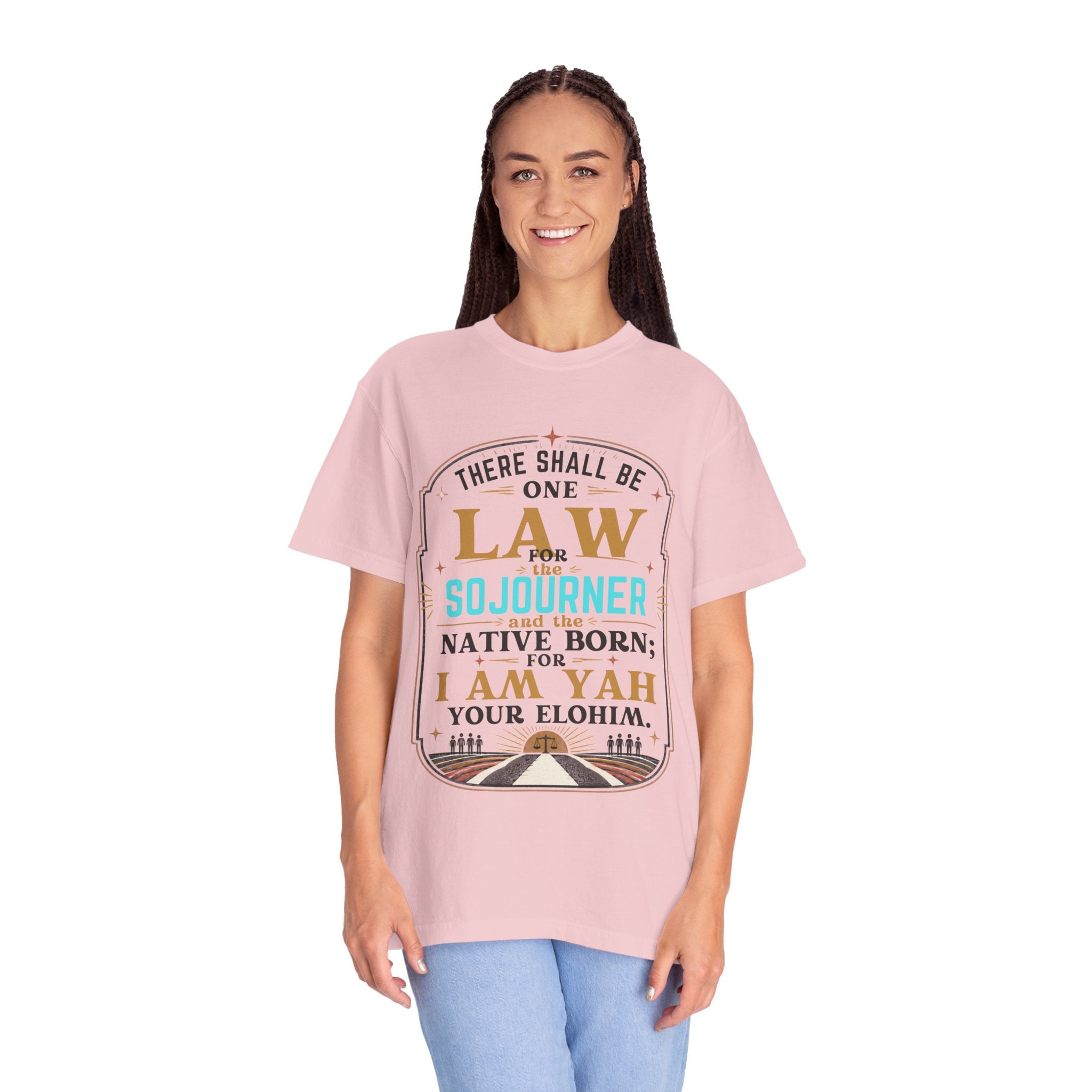 Sojourner Faith T-Shirt — "There Shall Be One Law" Inspirational Religious Tee