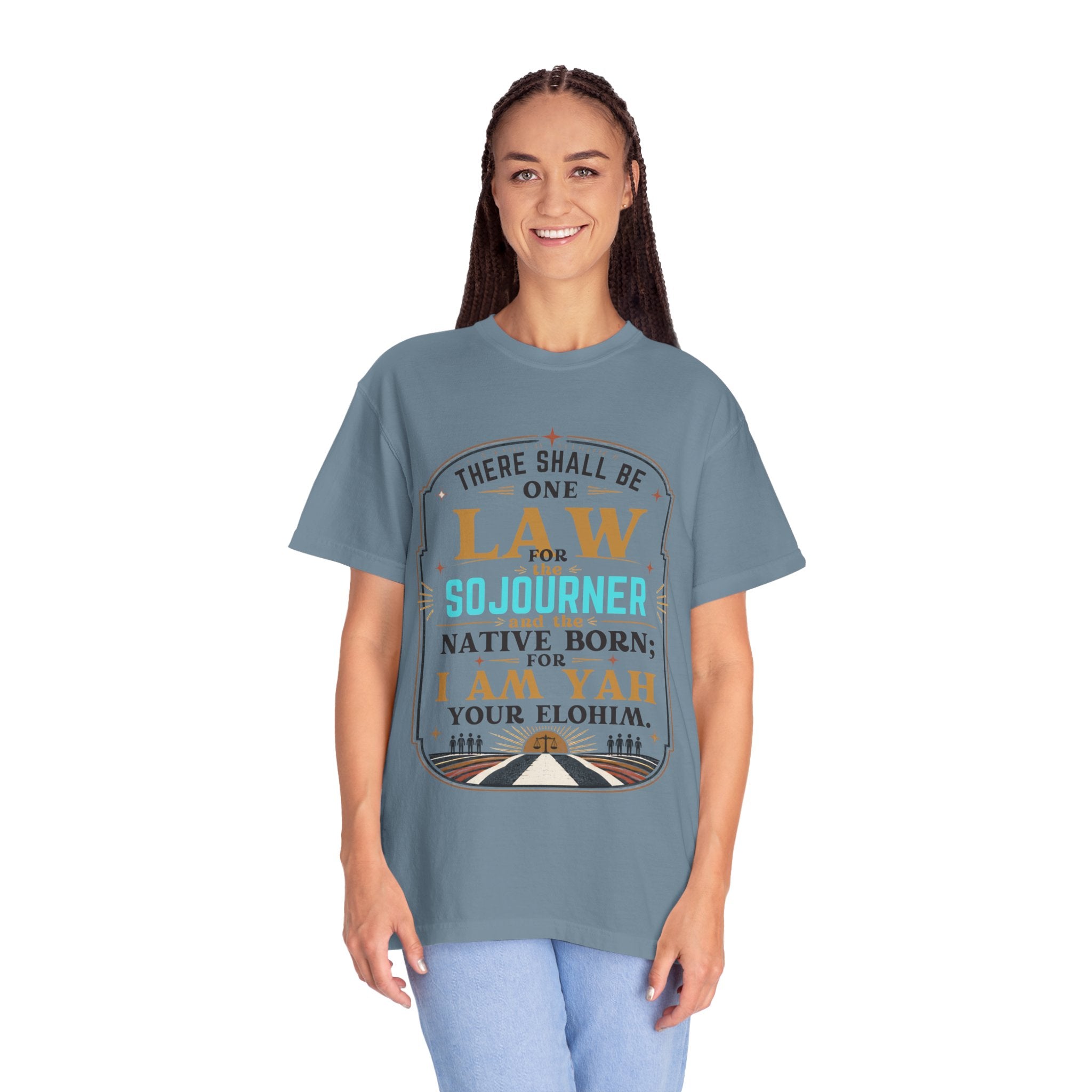 Sojourner Faith T-Shirt — "There Shall Be One Law" Inspirational Religious Tee