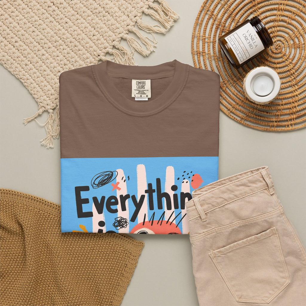 Everything Is Fine T-Shirt — Colorful Retro Cartoon Graphic Tee