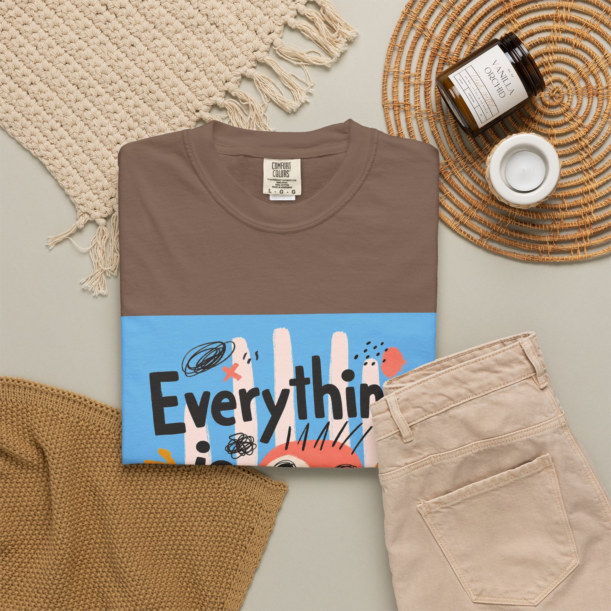 Everything Is Fine T-Shirt — Colorful Retro Cartoon Graphic Tee