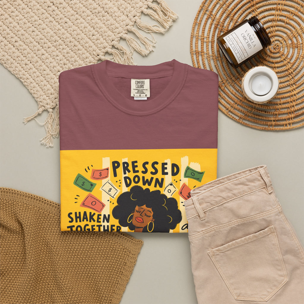 Pressed Down & Running Over T-Shirt — Inspirational Faith Graphic Tee