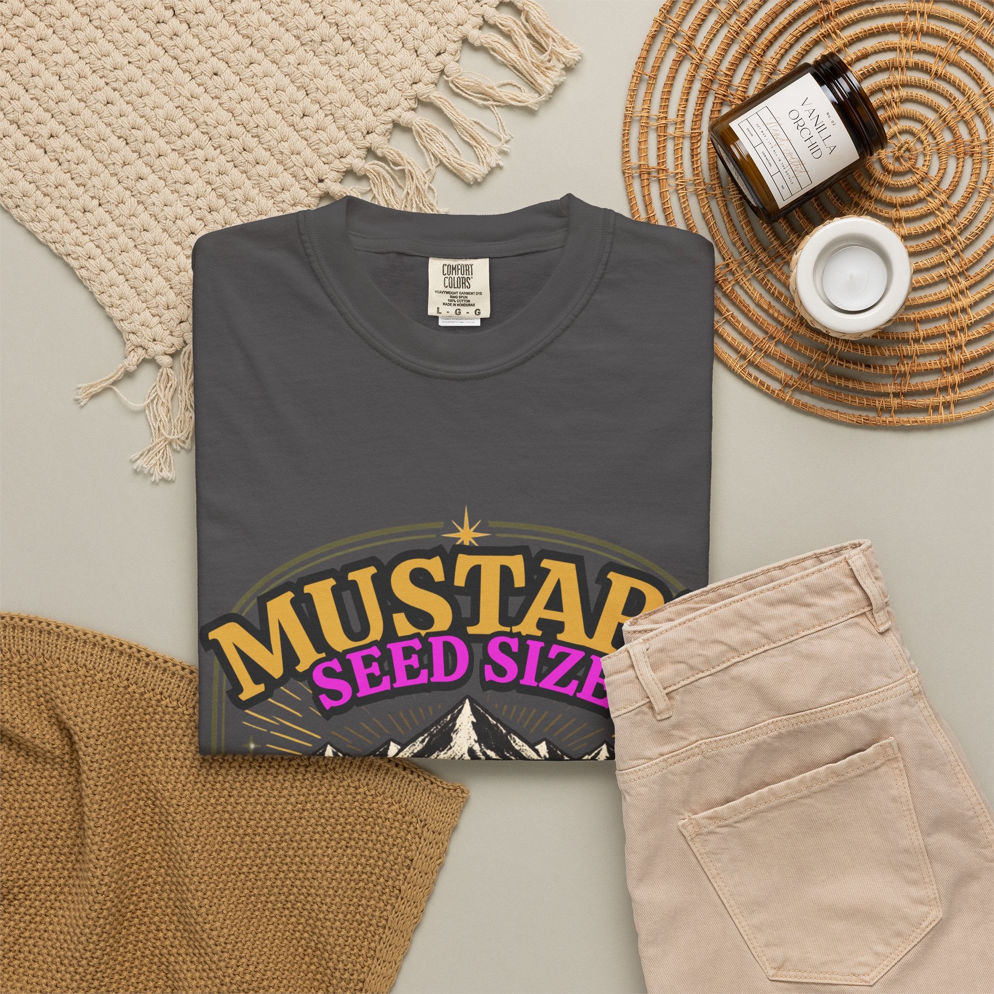 Faith Moves Mountains T-Shirt — Mustard Seed Size Inspirational Christian Tee