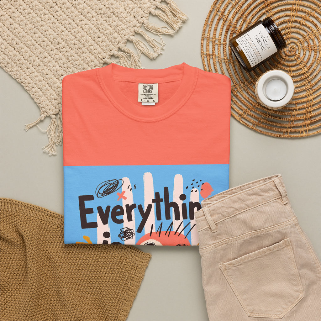 Everything Is Fine T-Shirt — Colorful Retro Cartoon Graphic Tee