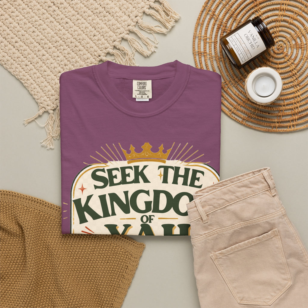 Seek the Kingdom of Yah T-Shirt — Inspirational Faith Graphic Tee