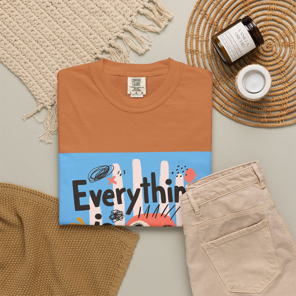 Everything Is Fine T-Shirt — Colorful Retro Cartoon Graphic Tee