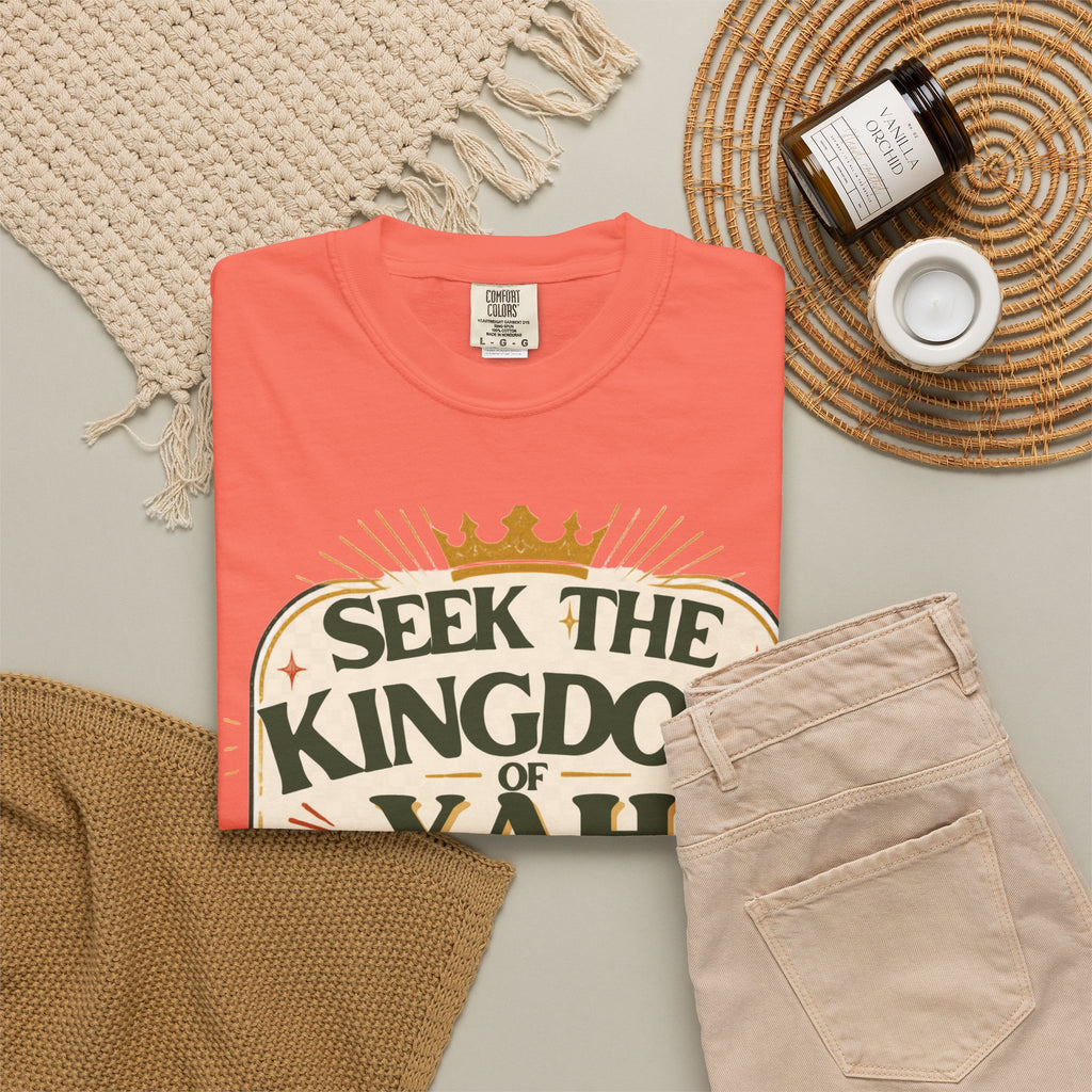 Seek the Kingdom of Yah T-Shirt — Inspirational Faith Graphic Tee
