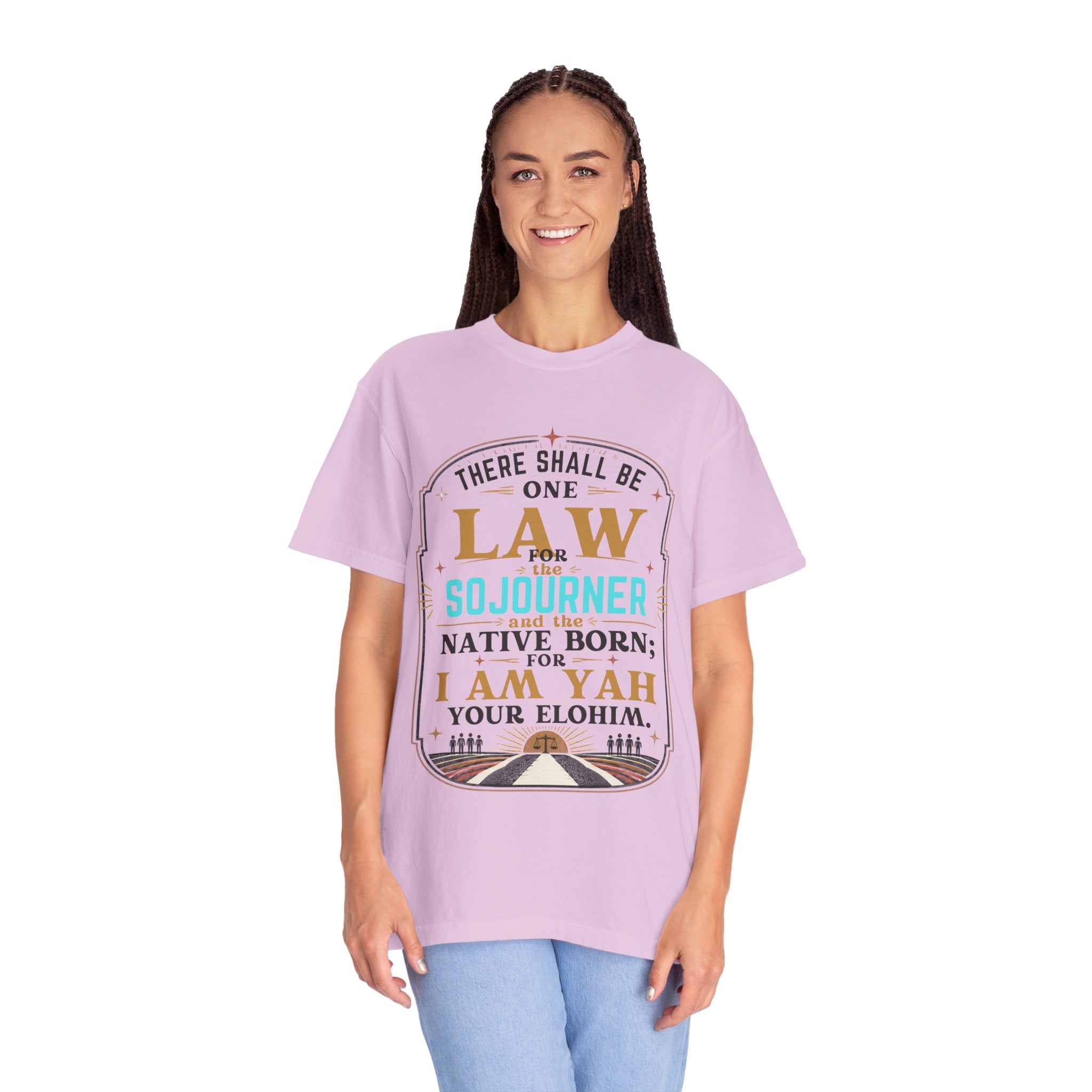 Sojourner Faith T-Shirt — "There Shall Be One Law" Inspirational Religious Tee
