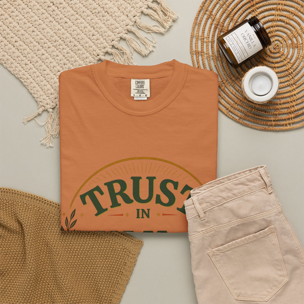 Trust in Yah T-Shirt — "Trust in Yah with All Your Heart" Christian Faith Tee