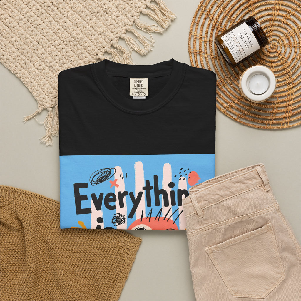 Everything Is Fine T-Shirt — Colorful Retro Cartoon Graphic Tee