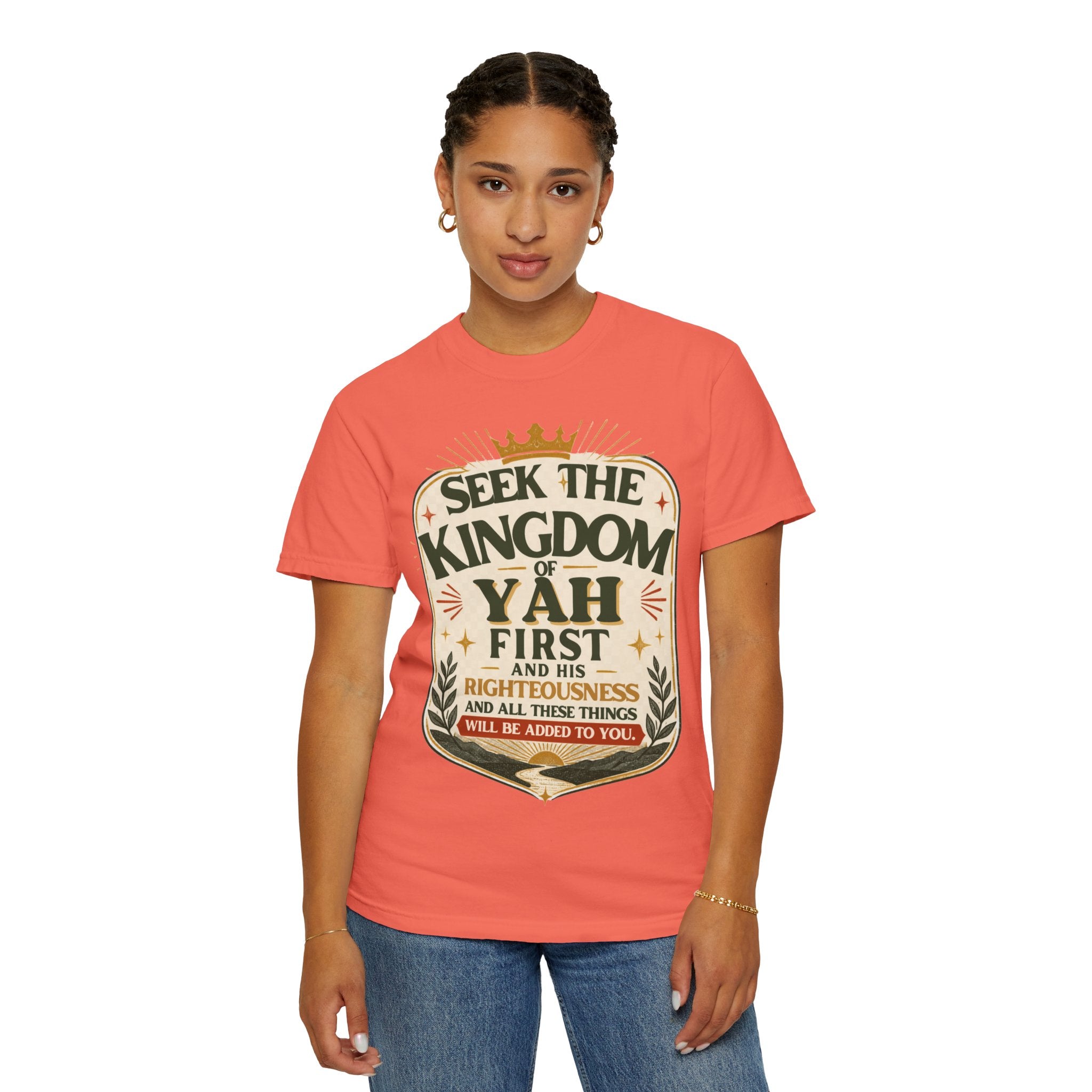 Seek the Kingdom of Yah T-Shirt — Inspirational Faith Graphic Tee
